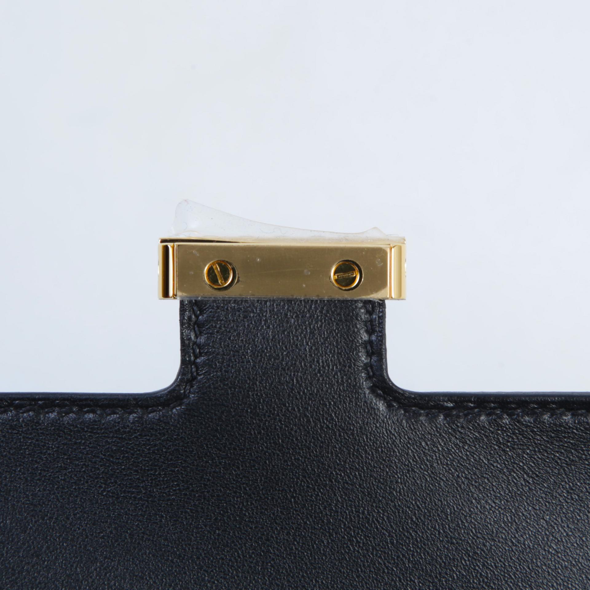 Unused ( Rank NS )  HERMÈS  Constance To Go Noir (89) Lizard Gold hardware U (2022) - 8