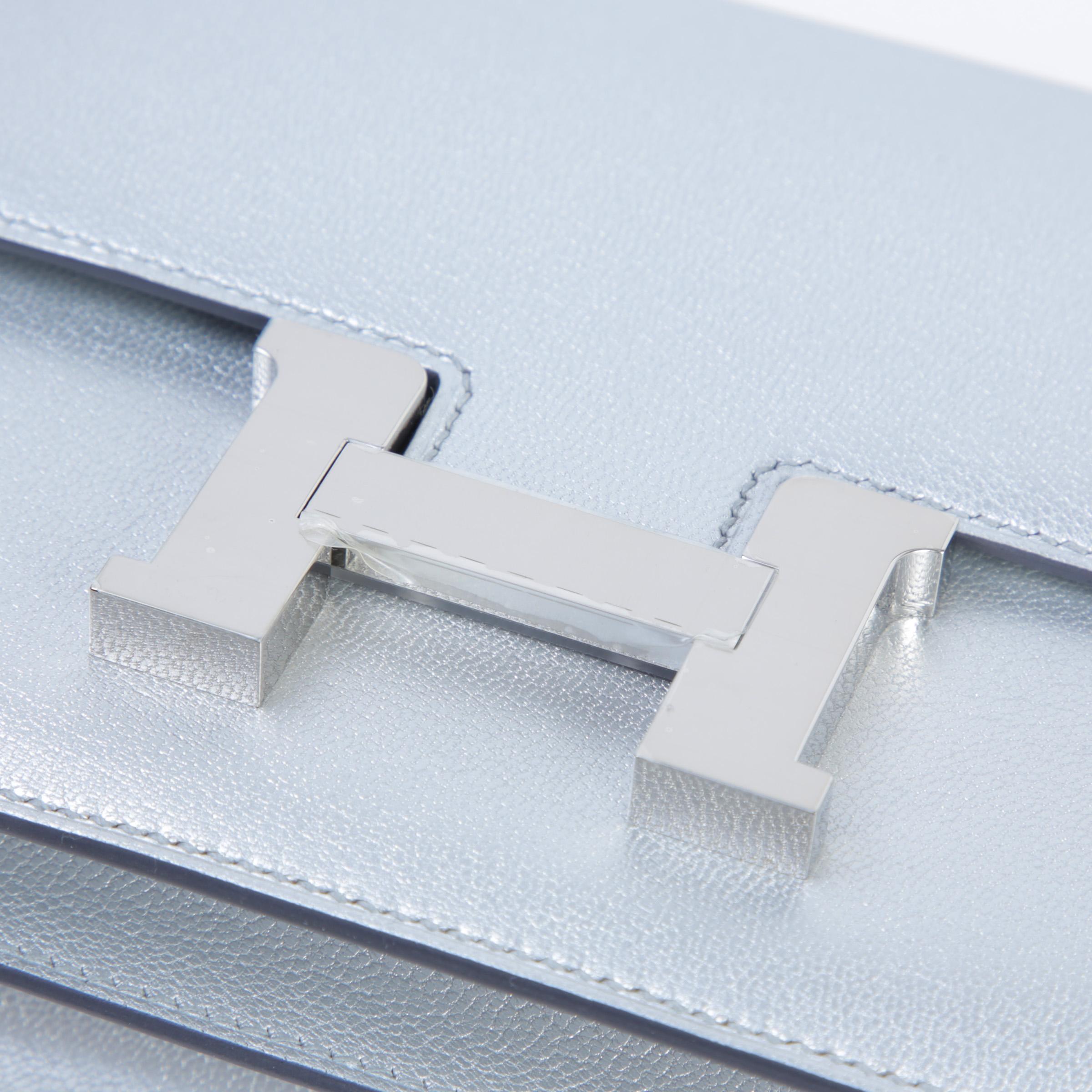 Brand New ( Rank N )  HERMÈS  Constance Mini Argent (05) Chamkila Palladium hardware K (2025) - 6