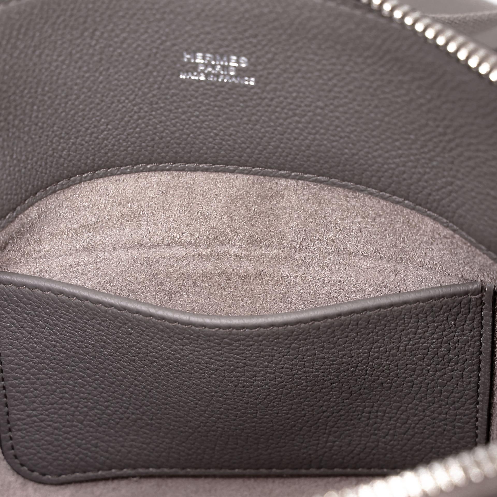 Brand New ( Rank N )  HERMÈS  Bolide Messenger Etain (8F) Togo Palladium hardware K (2025) - 16