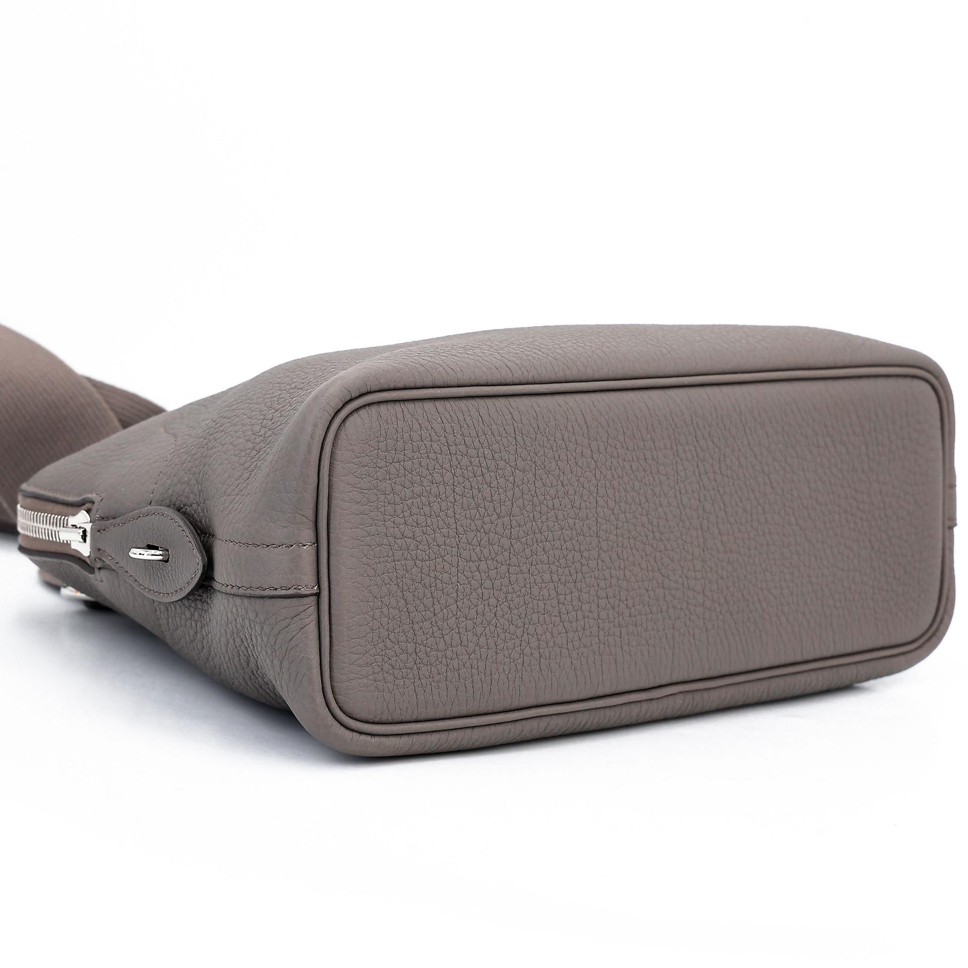 Brand New ( Rank N )  HERMÈS  Bolide Messenger Etain (8F) Togo Palladium hardware K (2025) - 9