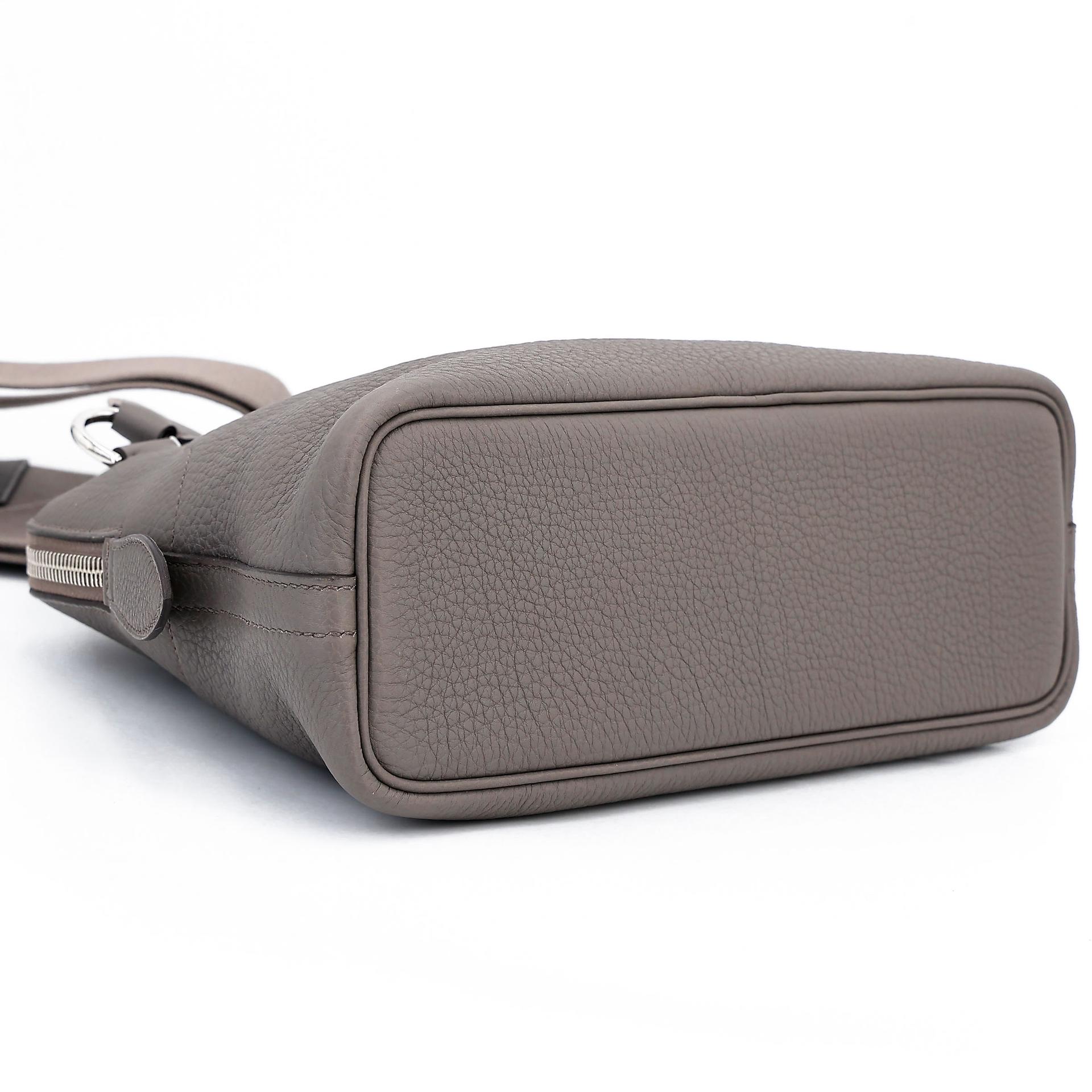 Brand New ( Rank N )  HERMÈS  Bolide Messenger Etain (8F) Togo Palladium hardware K (2025) - 11