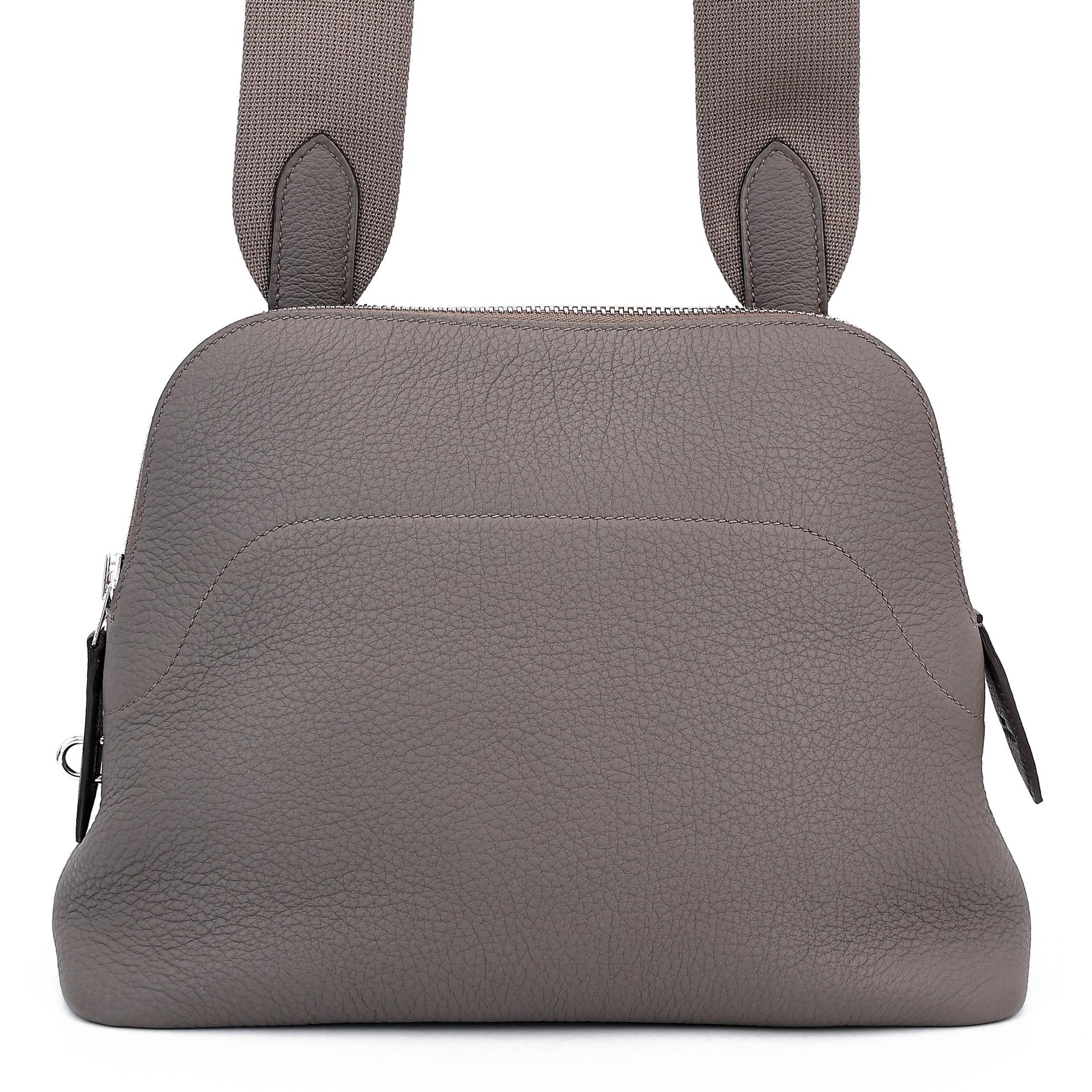 Brand New ( Rank N )  HERMÈS  Bolide Messenger Etain (8F) Togo Palladium hardware K (2025) - 1
