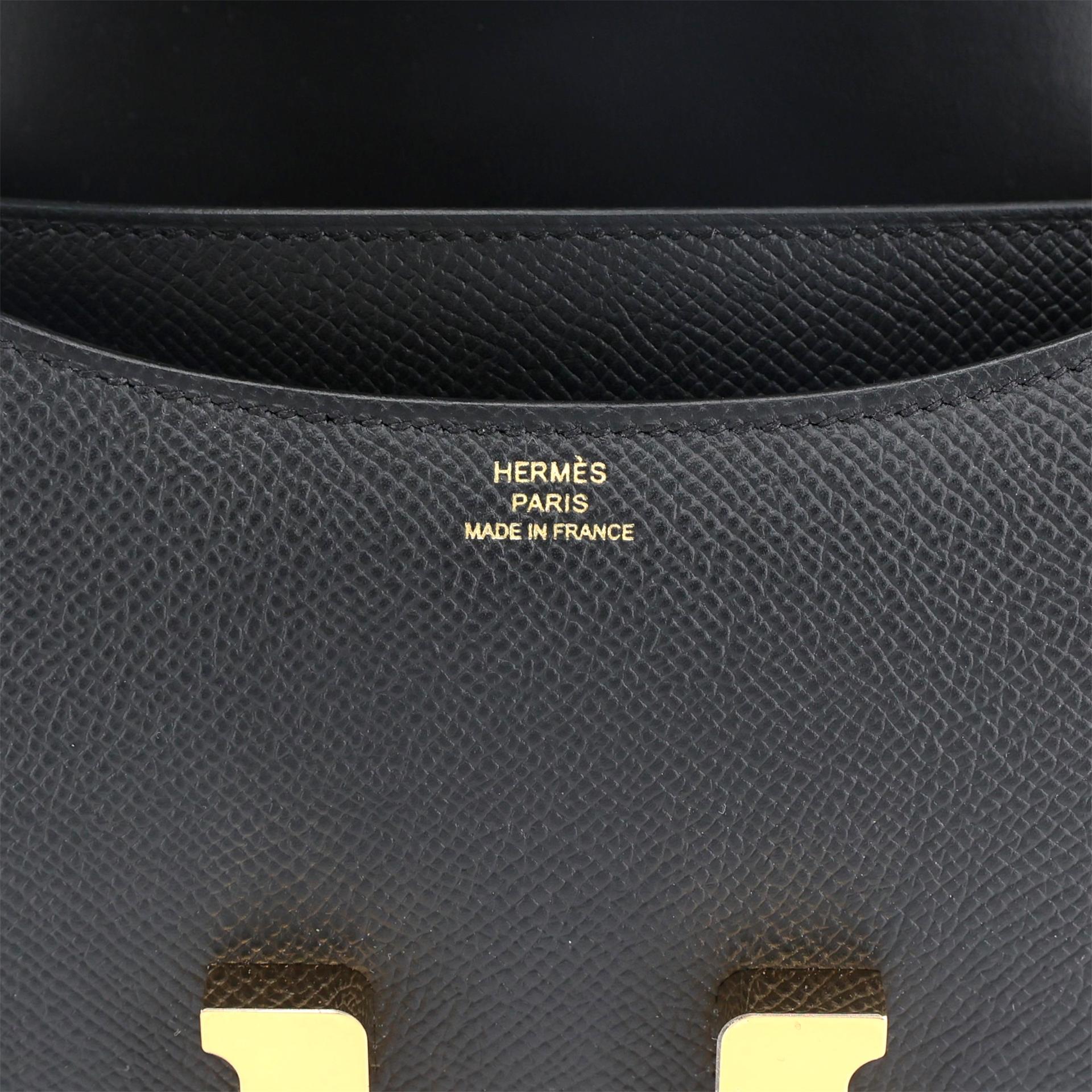 Brand New ( Rank N ) HERMÈS Constance Mini Noir (89) Epsom Gold hardware K (2025) - 13