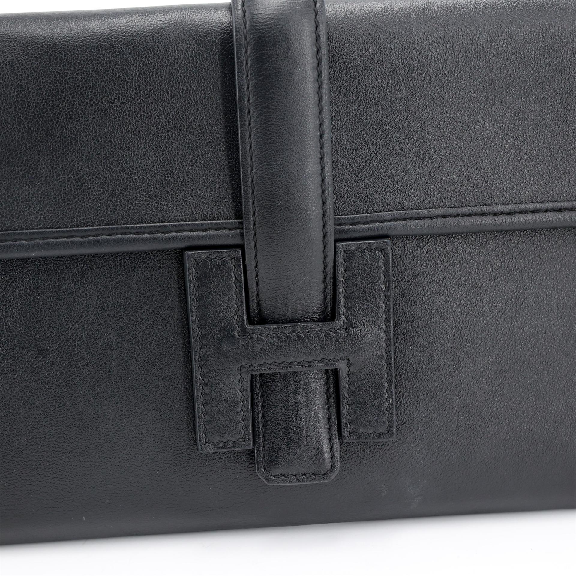 Very Good ( Rank A) HERMÈS Jige 29 Noir (89) Swift X (2016) - 8