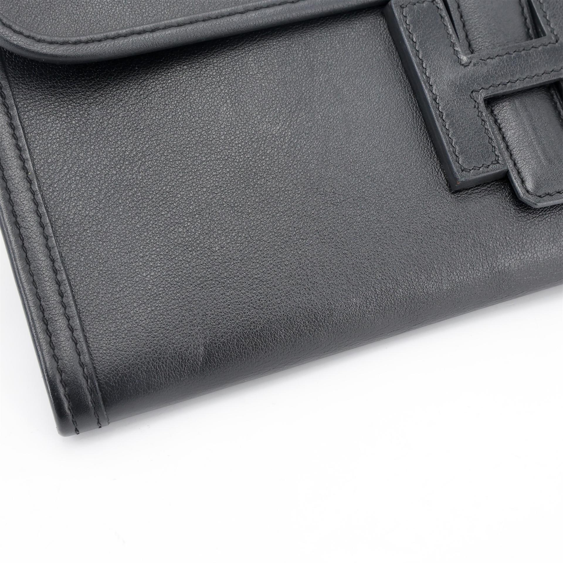 Very Good ( Rank A) HERMÈS Jige 29 Noir (89) Swift X (2016) - 9