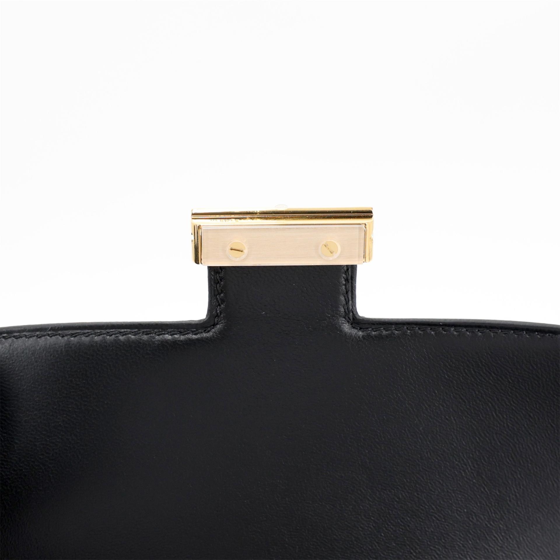 Brand New ( Rank N ) HERMÈS Constance Mini Noir (89) Epsom Gold hardware K (2025) - 12