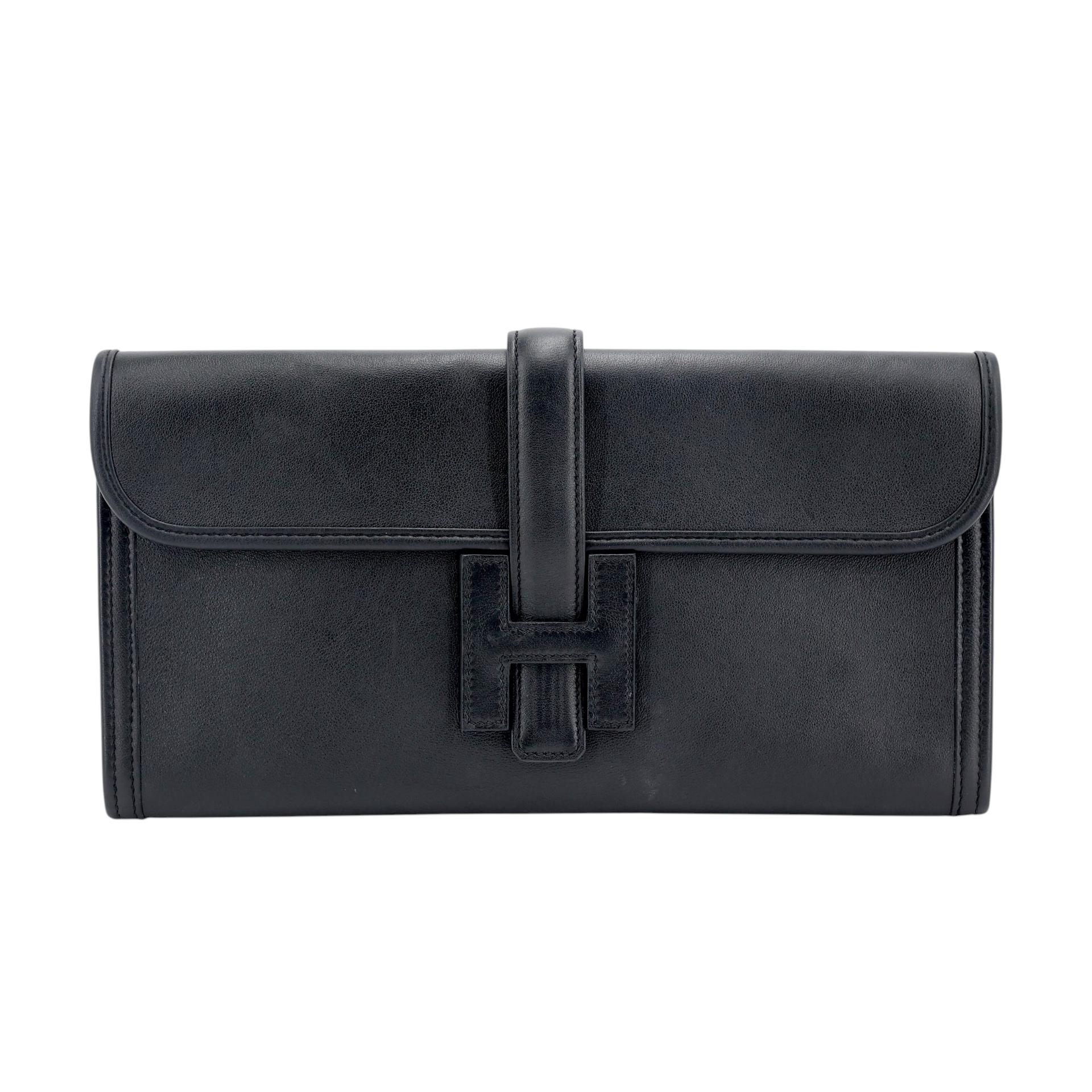 Very Good ( Rank A) HERMÈS Jige 29 Noir (89) Swift X (2016) - 1