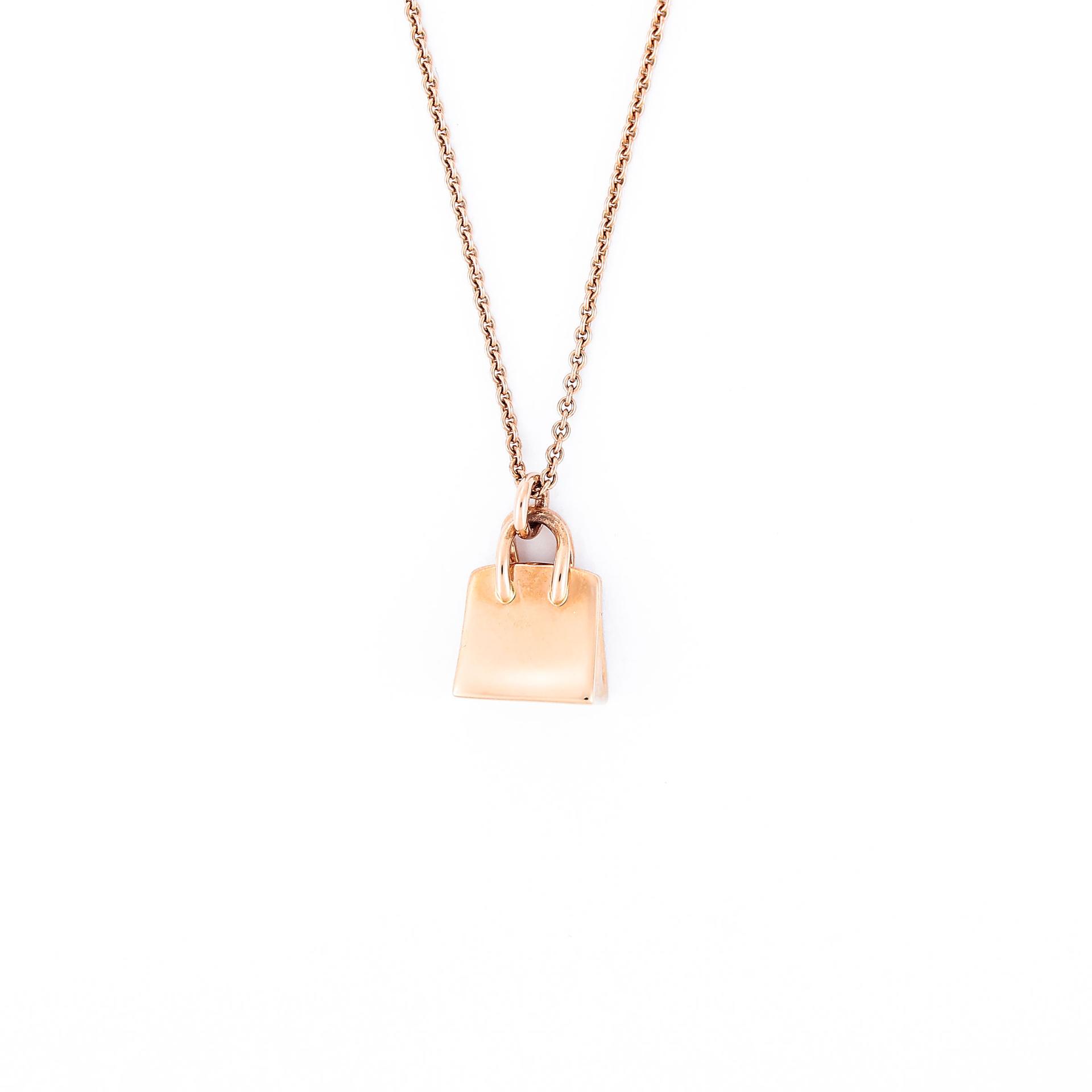Very Good ( Rank A) HERMÈS Amulettes Kelly Pendant Rose Gold 18K Rose Gold Diamond - 8