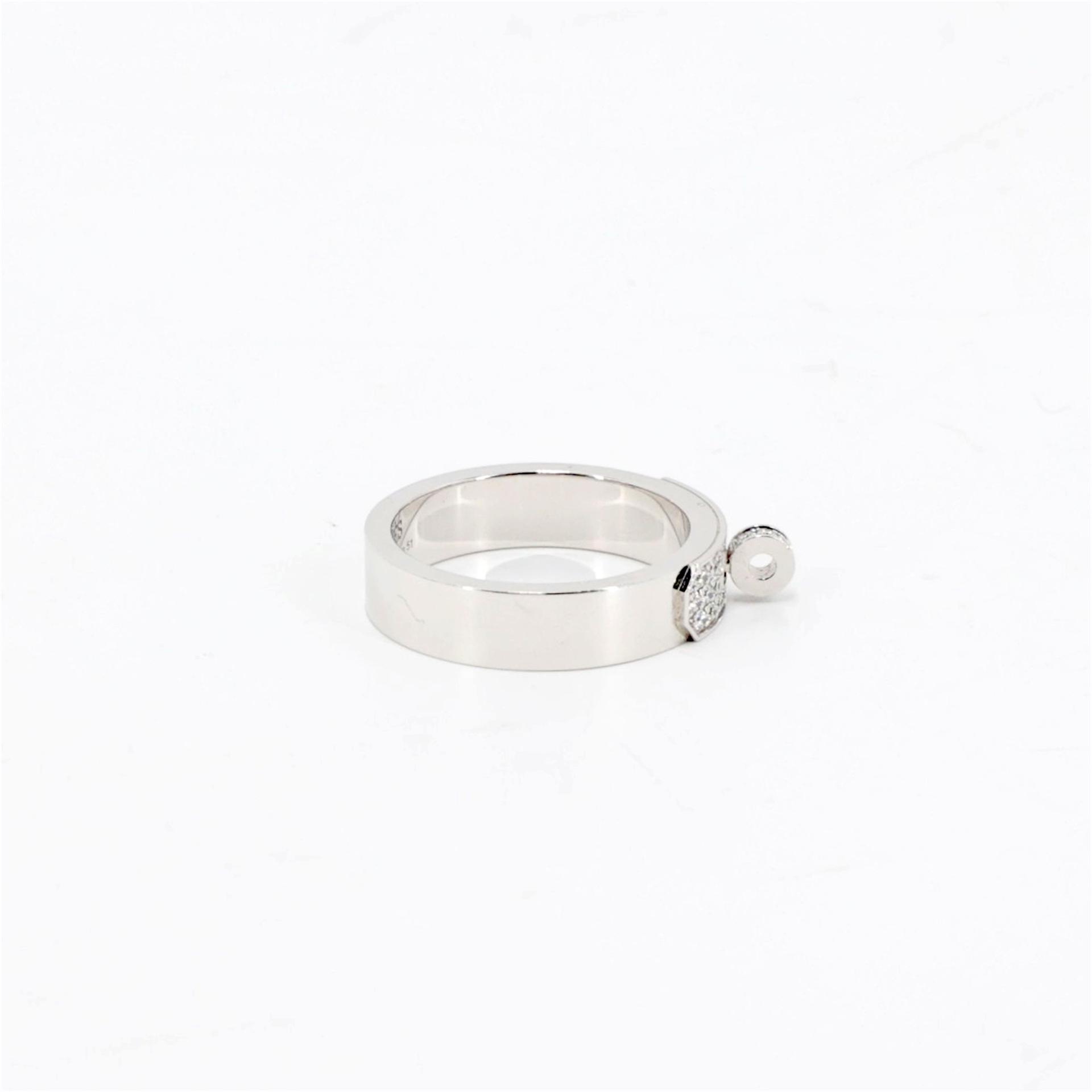 SA超美品 HERMÈS 愛馬仕 Anello Kelly 鑽石戒指 銀色 18K白金 鑽石 - 5