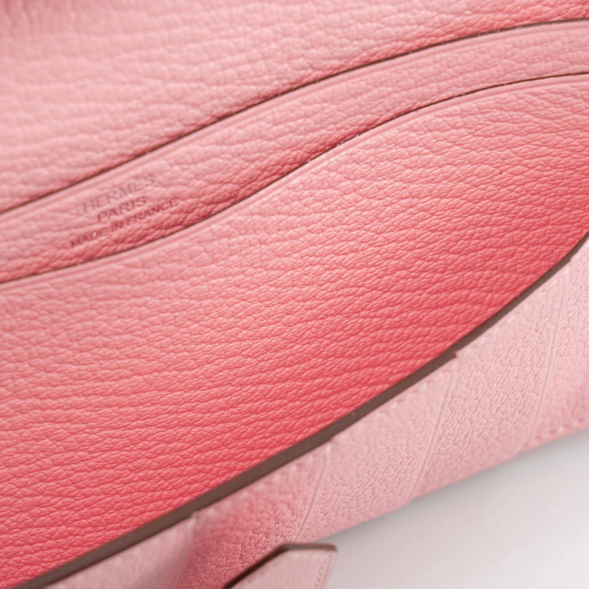 Unused ( Rank NS )  HERMÈS  Bearn Souffle wallet Rose Sakura (3Q) Chevre Palladium hardware Z (2021) - 17