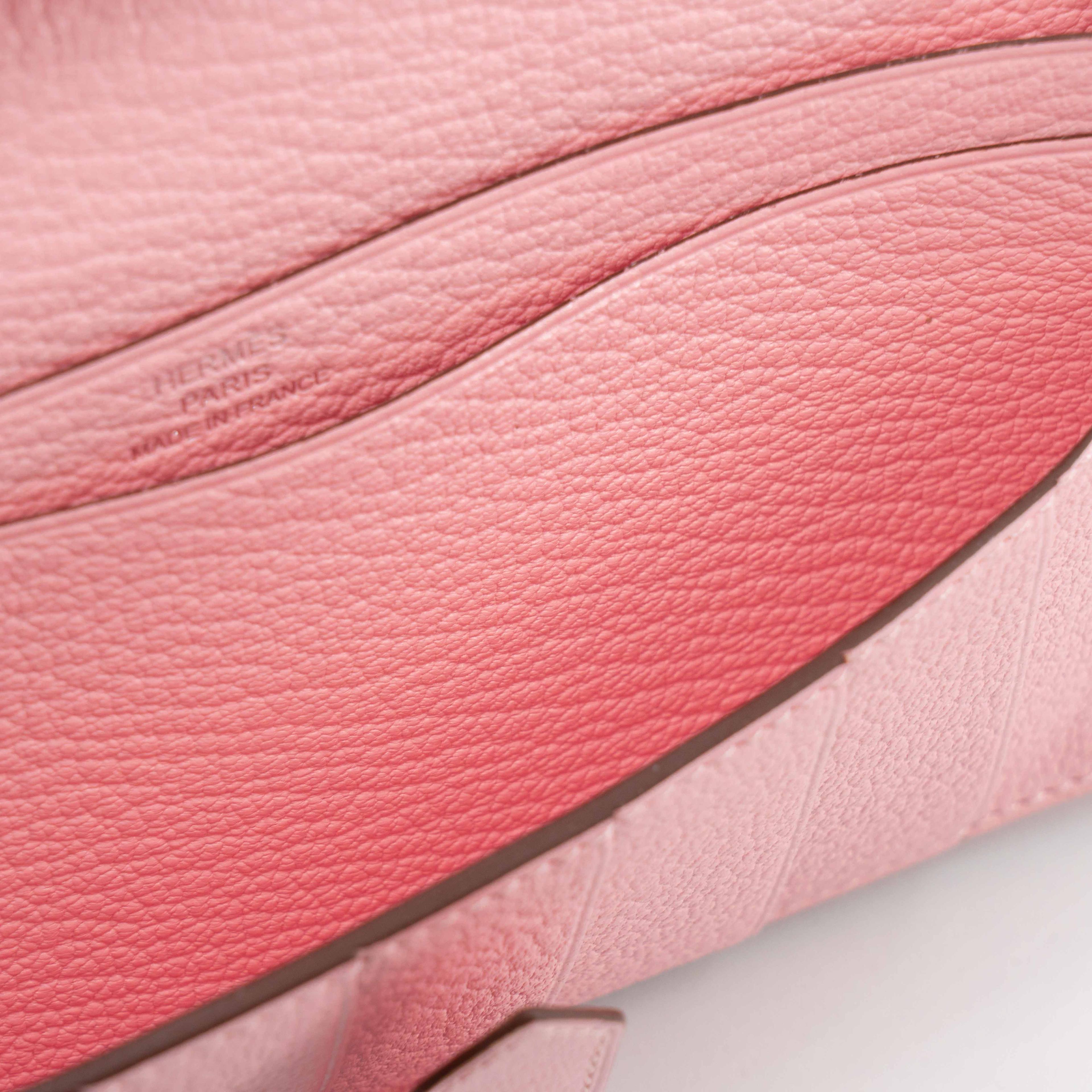 Unused ( Rank NS )  HERMÈS  Bearn Souffle wallet Rose Sakura (3Q) Chevre Palladium hardware Z (2021) - 17