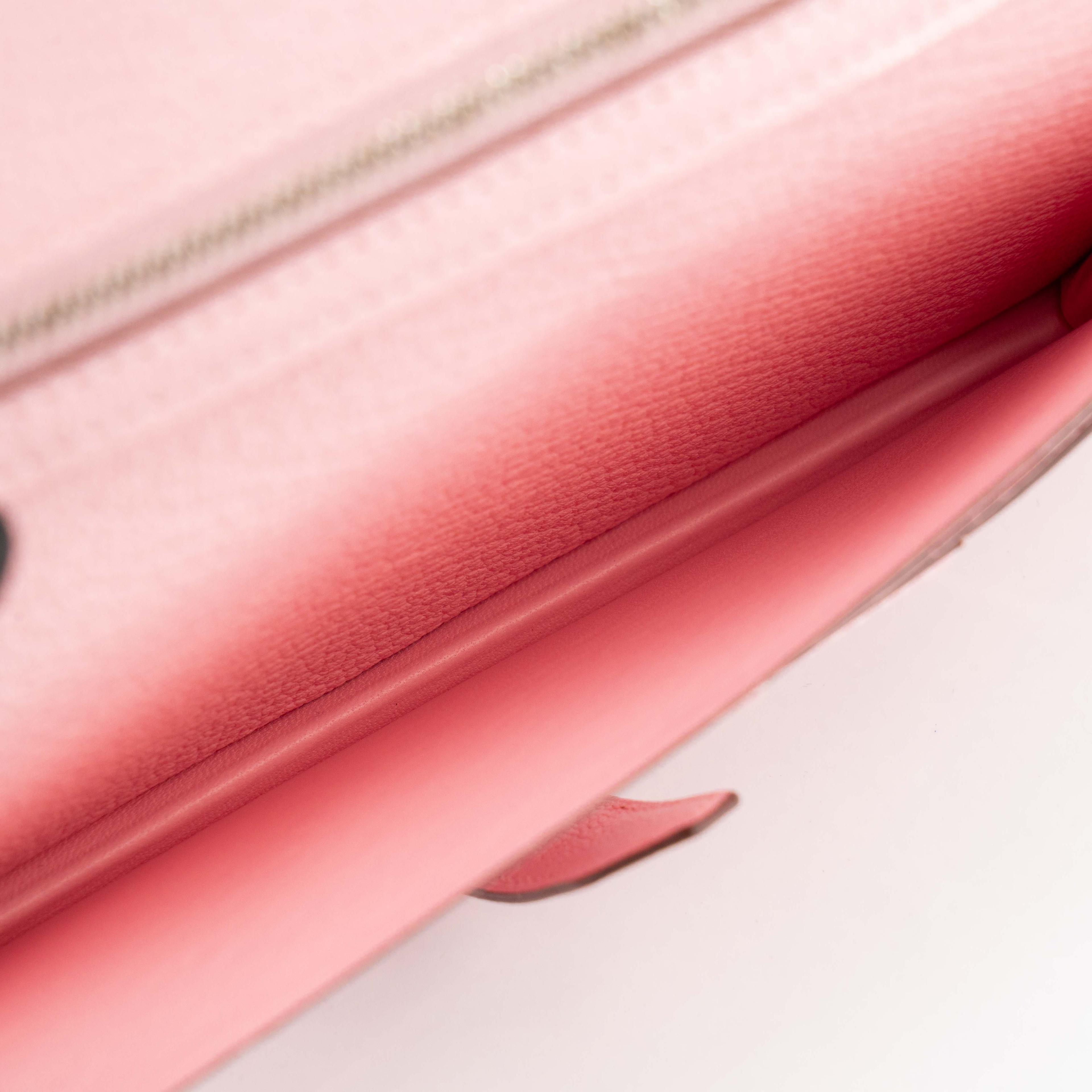 Unused ( Rank NS )  HERMÈS  Bearn Souffle wallet Rose Sakura (3Q) Chevre Palladium hardware Z (2021) - 13