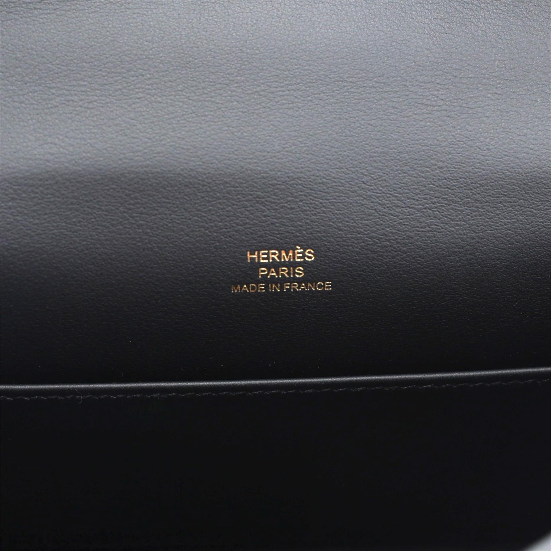 Brand New ( Rank N ) HERMÈS Kelly Pochette Noir (89) Swift Gold hardware K (2025) - 11
