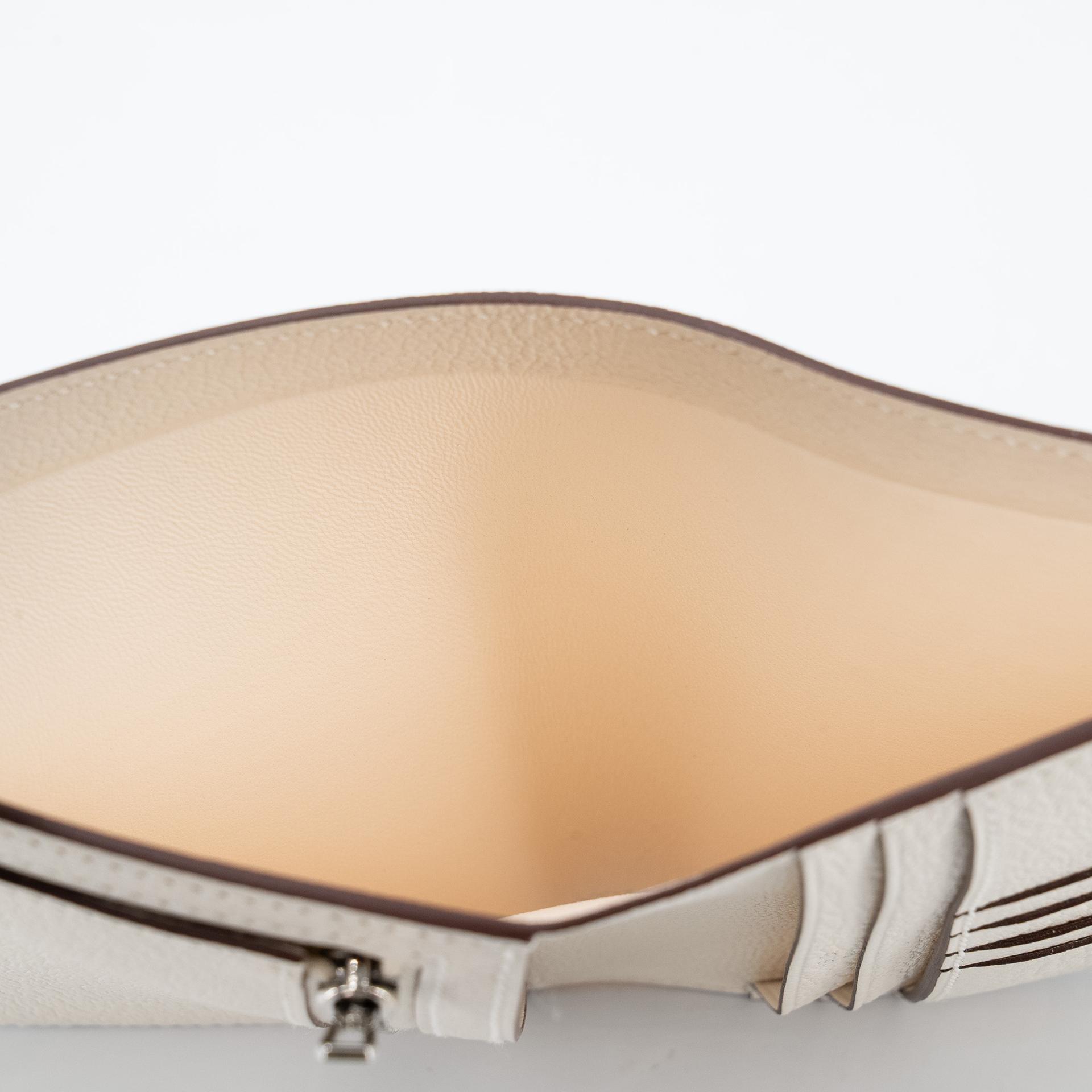 ランク N 新品 HERMÈS エルメス ベアンコンパクト クレ (10) シェーブル シルバー金具 Z刻印 - 17