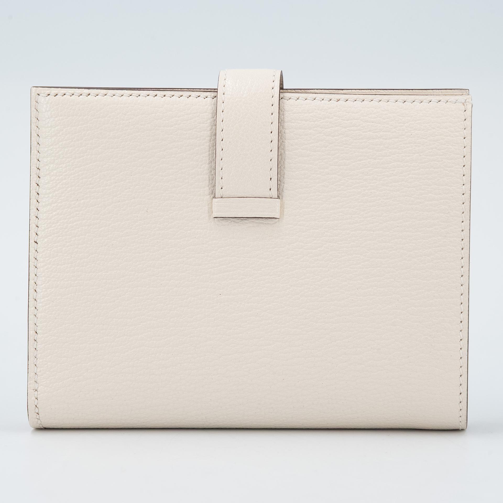 ランク N 新品 HERMÈS エルメス ベアンコンパクト クレ (10) シェーブル シルバー金具 Z刻印 - 2