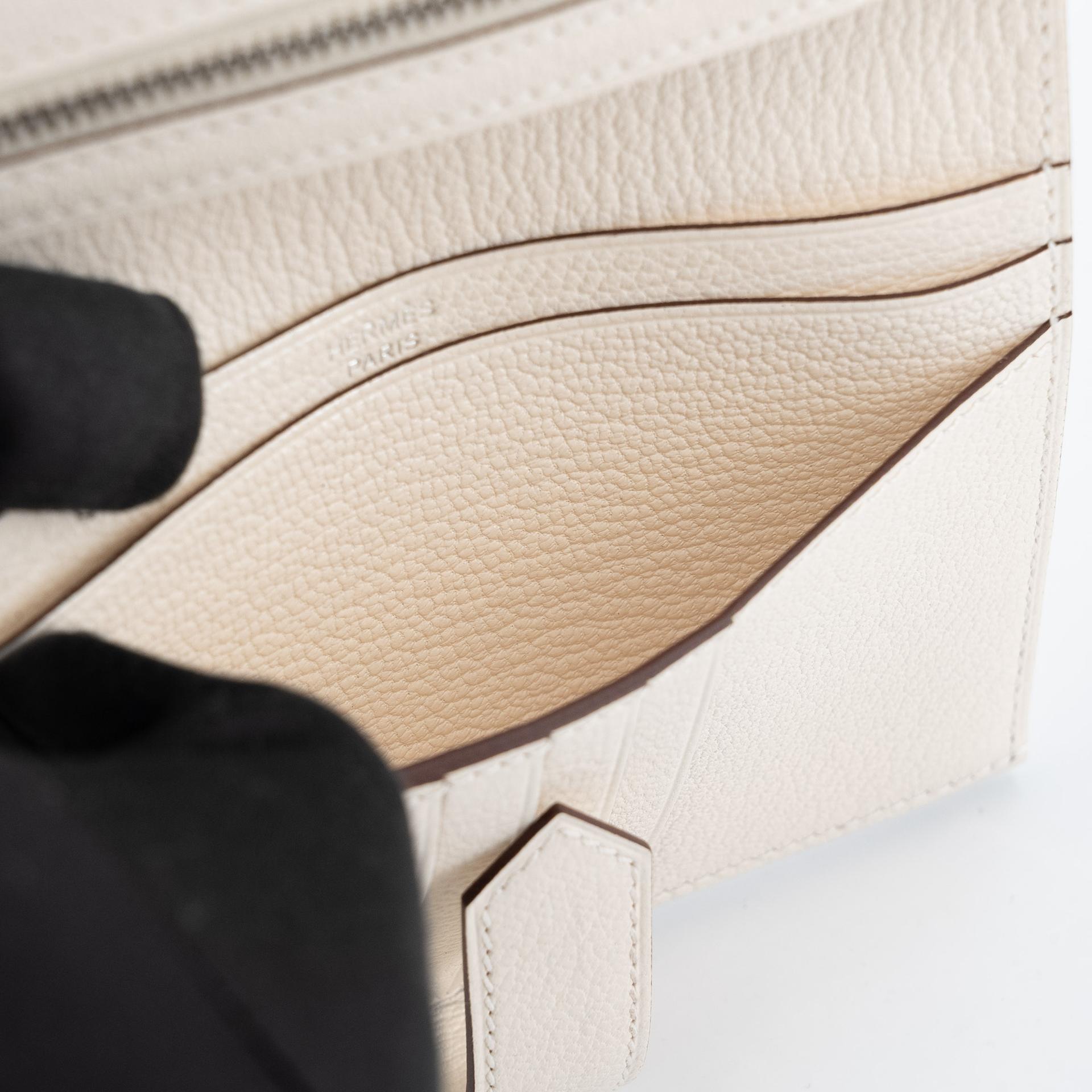 ランク N 新品 HERMÈS エルメス ベアンコンパクト クレ (10) シェーブル シルバー金具 Z刻印 - 14