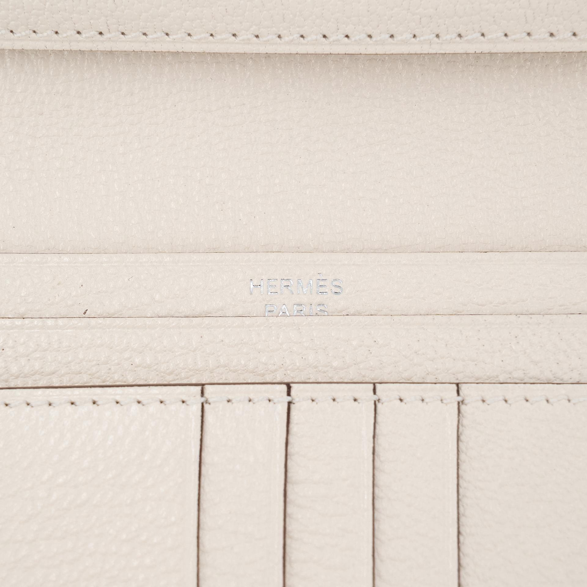 ランク N 新品 HERMÈS エルメス ベアンコンパクト クレ (10) シェーブル シルバー金具 Z刻印 - 10