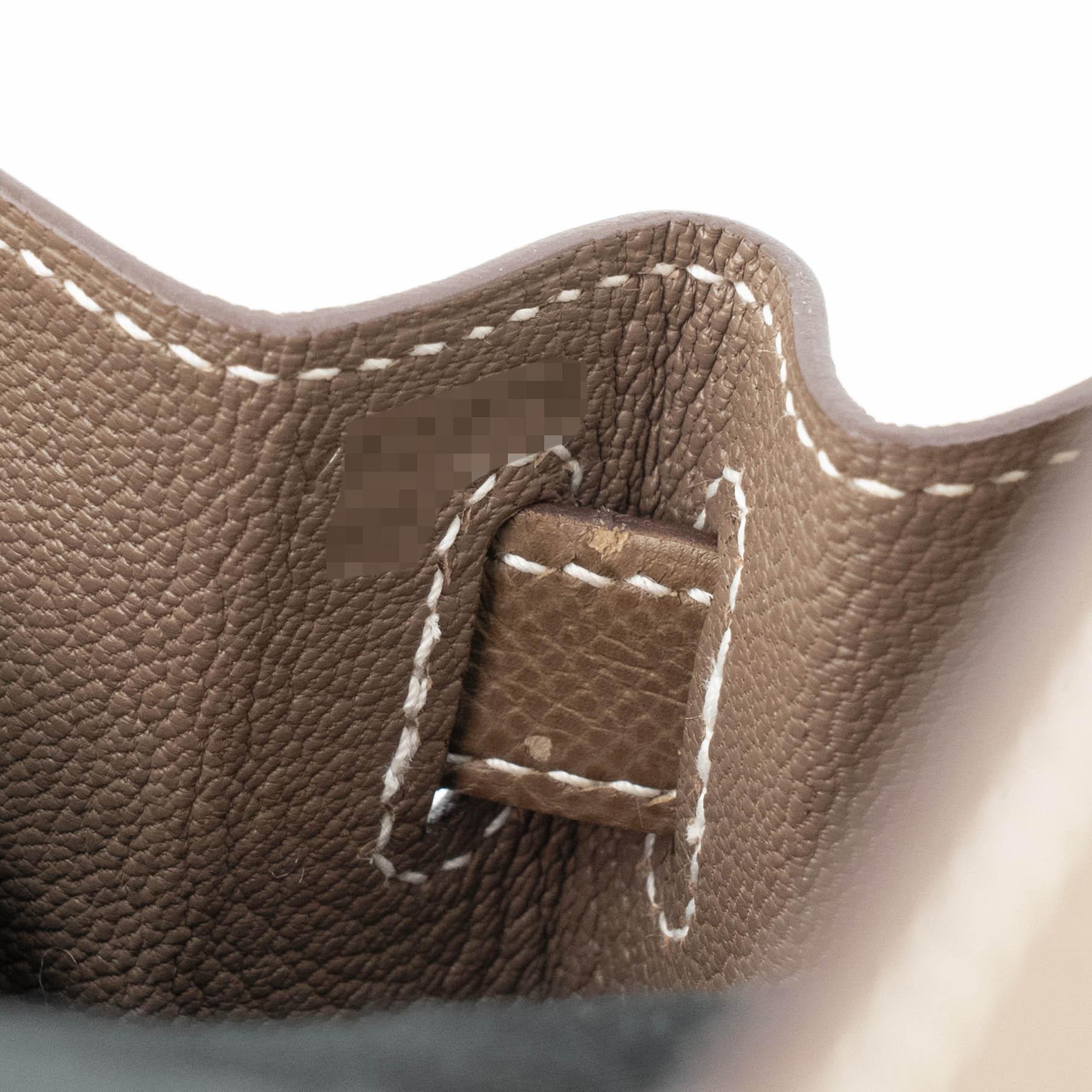未使用保存品 HERMÈS 爱马仕 Kelly 28 外缝 18 大象灰 Etoupe Epsom牛皮 金扣 Y刻 2020年 - 14