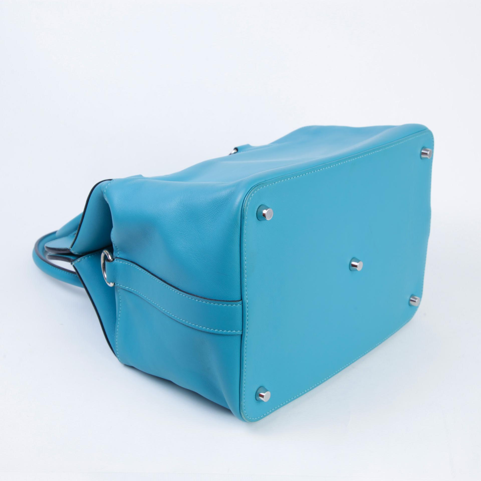 Very Good ( Rank A)  HERMÈS  Toolbox 26 Bleu du Nord (P3) Swift Palladium hardware Square R (2014) - 6