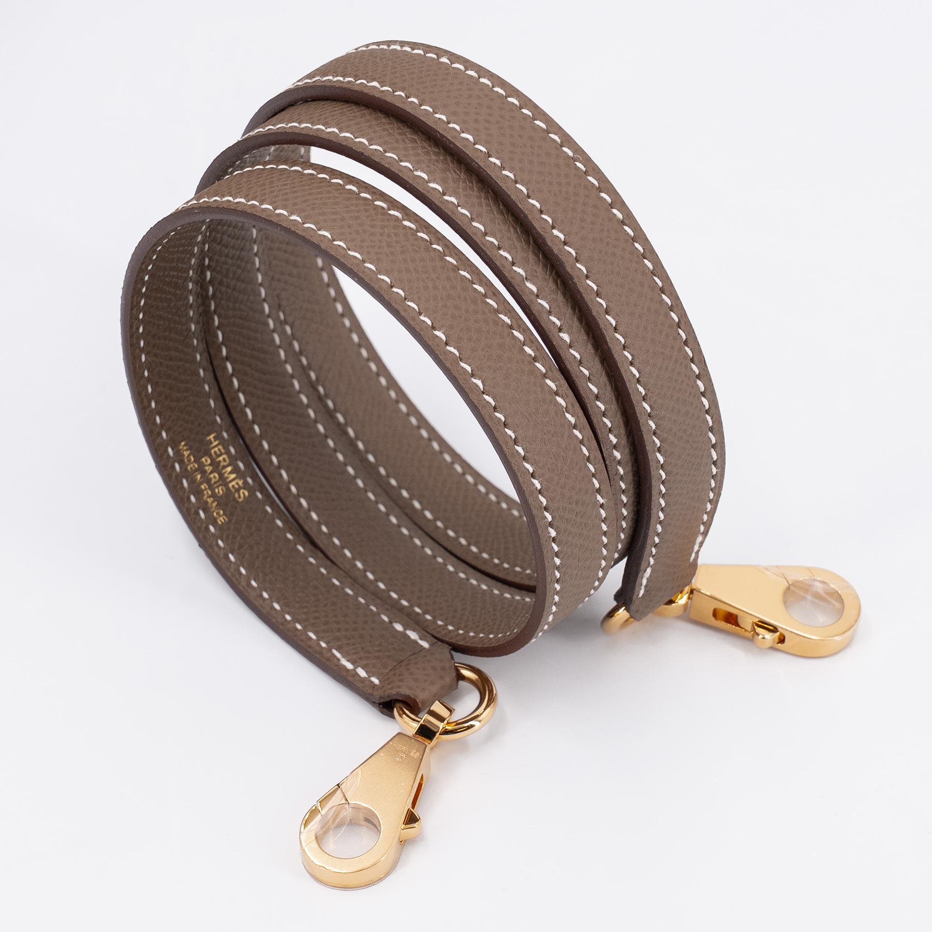 未使用保存品 HERMÈS 爱马仕 Kelly 28 外缝 18 大象灰 Etoupe Epsom牛皮 金扣 Y刻 2020年 - 16