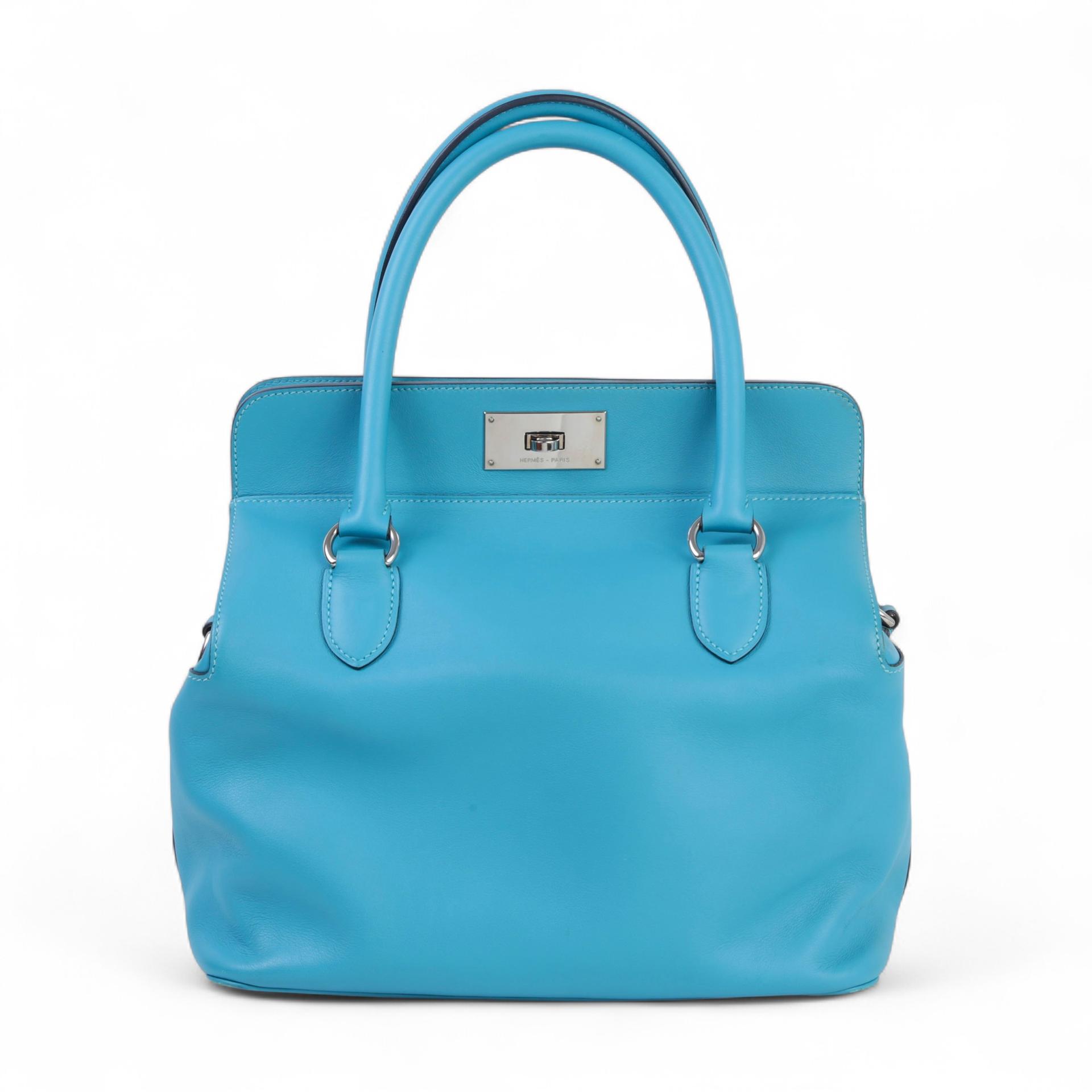 Very Good ( Rank A)  HERMÈS  Toolbox 26 Bleu du Nord (P3) Swift Palladium hardware Square R (2014) - 1