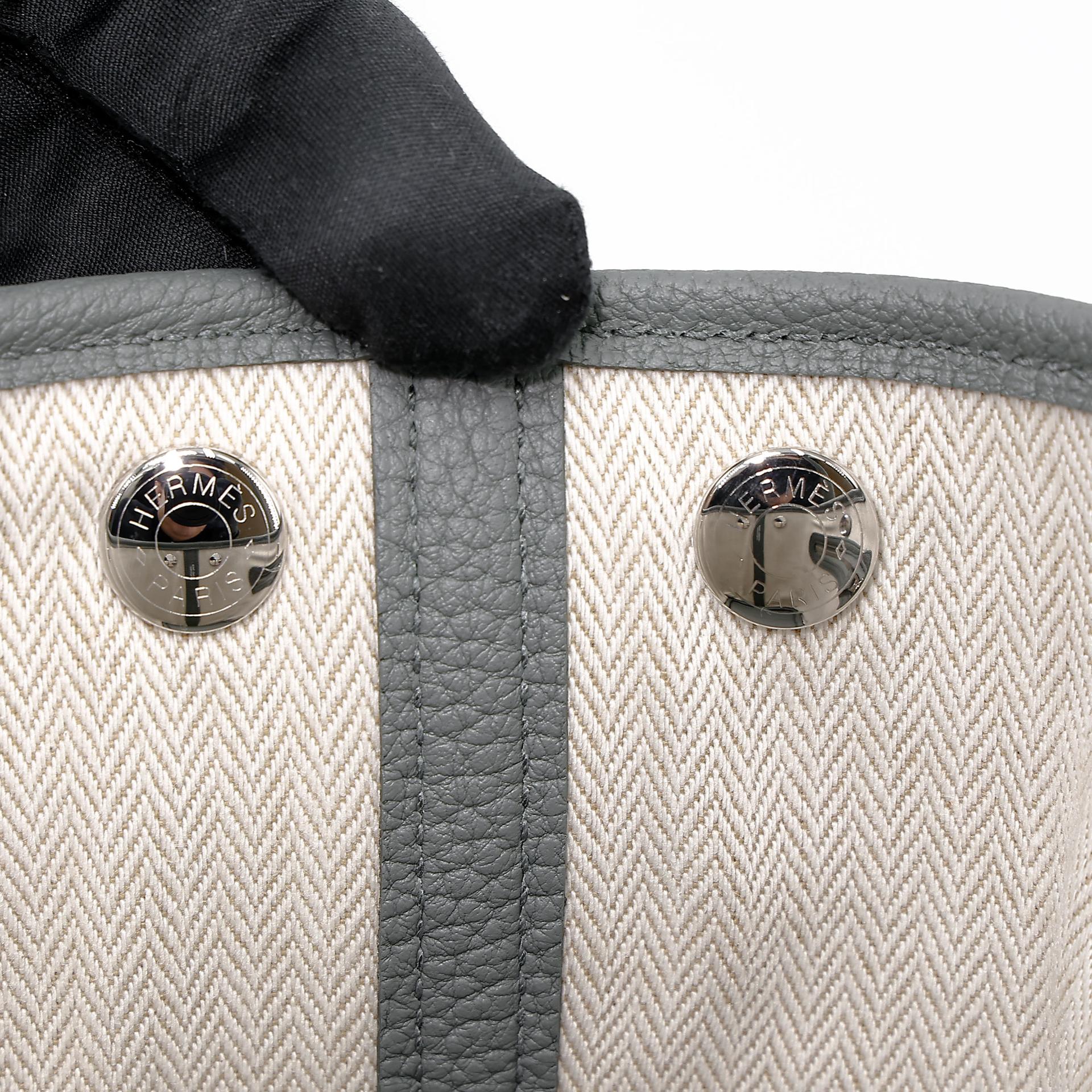 ランク N 新品 HERMÈS エルメス ネオガーデンパーティ ヴェール アマンド (63) ネゴンダ シルバー金具 K刻印 - 17