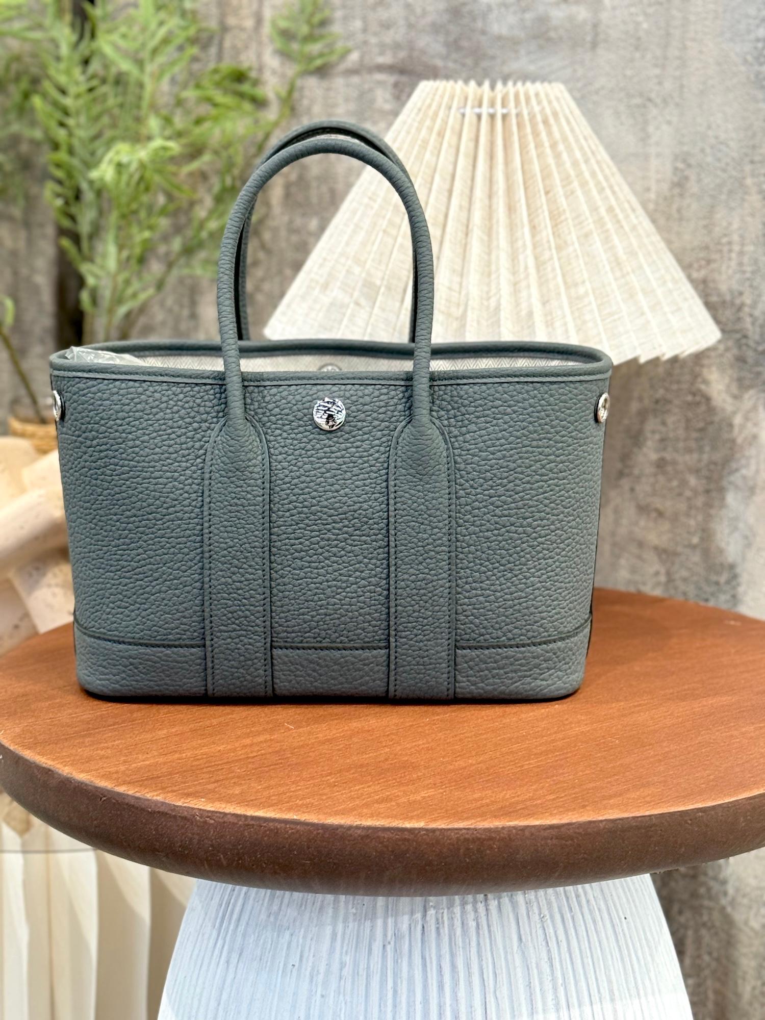 ランク N 新品 HERMÈS エルメス ネオガーデンパーティ ヴェール アマンド (63) ネゴンダ シルバー金具 K刻印 - 4