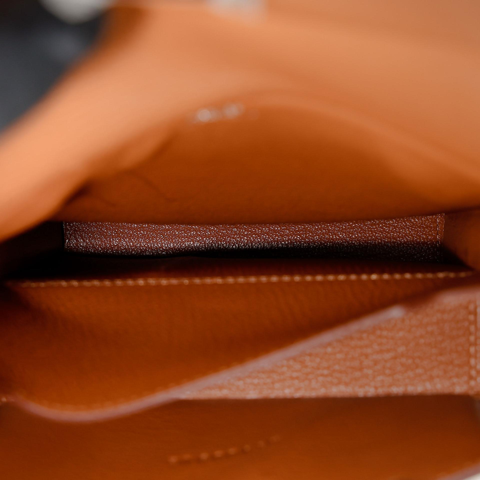 Brand New ( Rank N )  HERMÈS  Kelly Multipocket To Go Pouch Gold (37) Epsom Palladium hardware W (2024) - 28