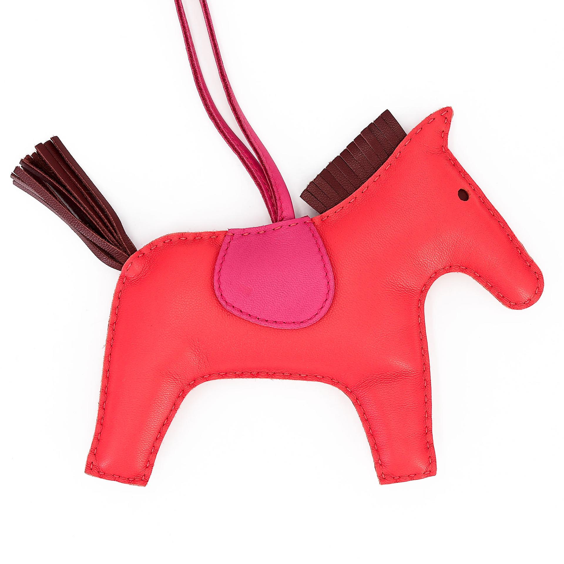 SA超美品 HERMÈS 愛馬仕 Rodeo GM 小馬 T5 蜜桃粉 Rose Jaipur 55 愛馬仕紅 Rouge H 5R 艷桃粉 Rose Shocking Agneau阿格諾 - 6