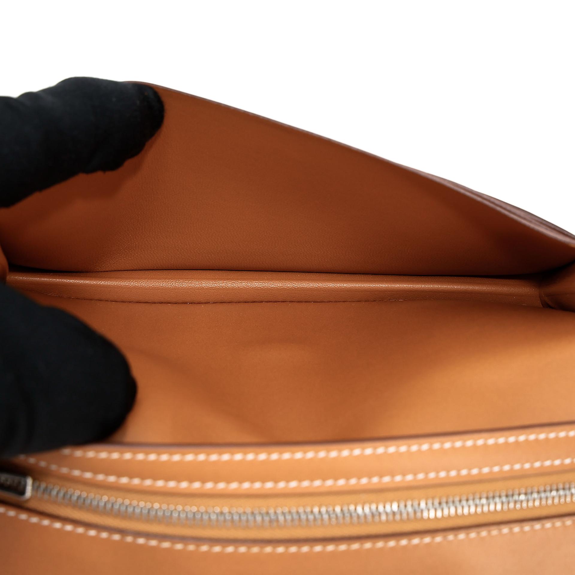 Excellent ( Rank SA )  HERMÈS  Bearn Souffle wallet Natural Sable (21) Butler Palladium hardware X (2016) - 17