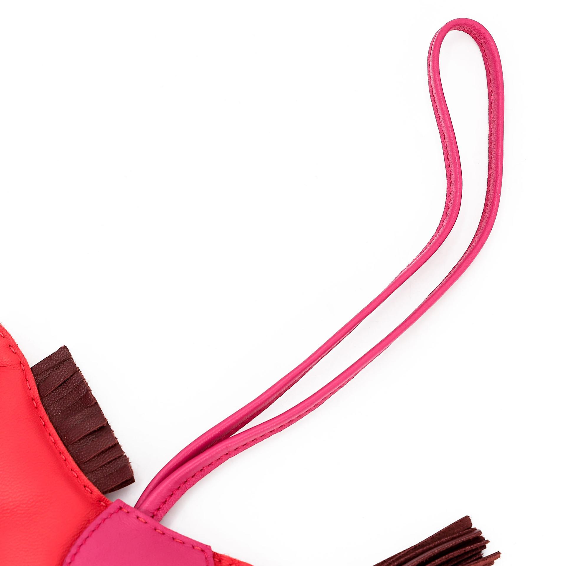 SA超美品 HERMÈS 愛馬仕 Rodeo GM 小馬 T5 蜜桃粉 Rose Jaipur 55 愛馬仕紅 Rouge H 5R 艷桃粉 Rose Shocking Agneau阿格諾 - 4