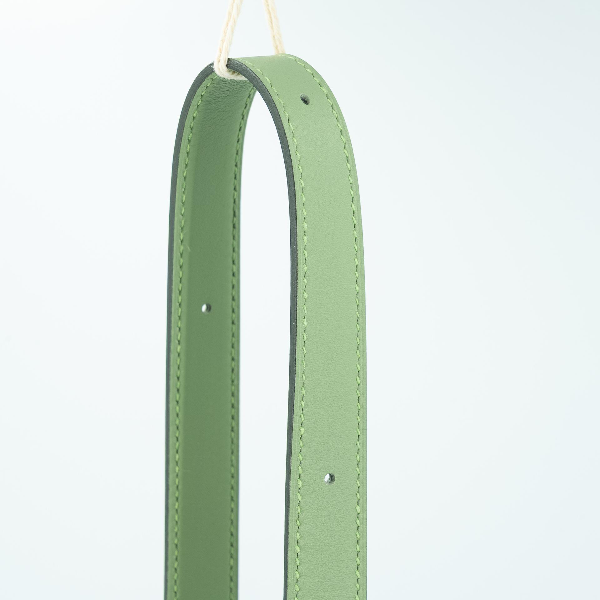 Excellent ( Rank SA ) HERMÈS Kelly Moove Vert Criquet (3I) Swift Palladium hardware W (2024) - 5