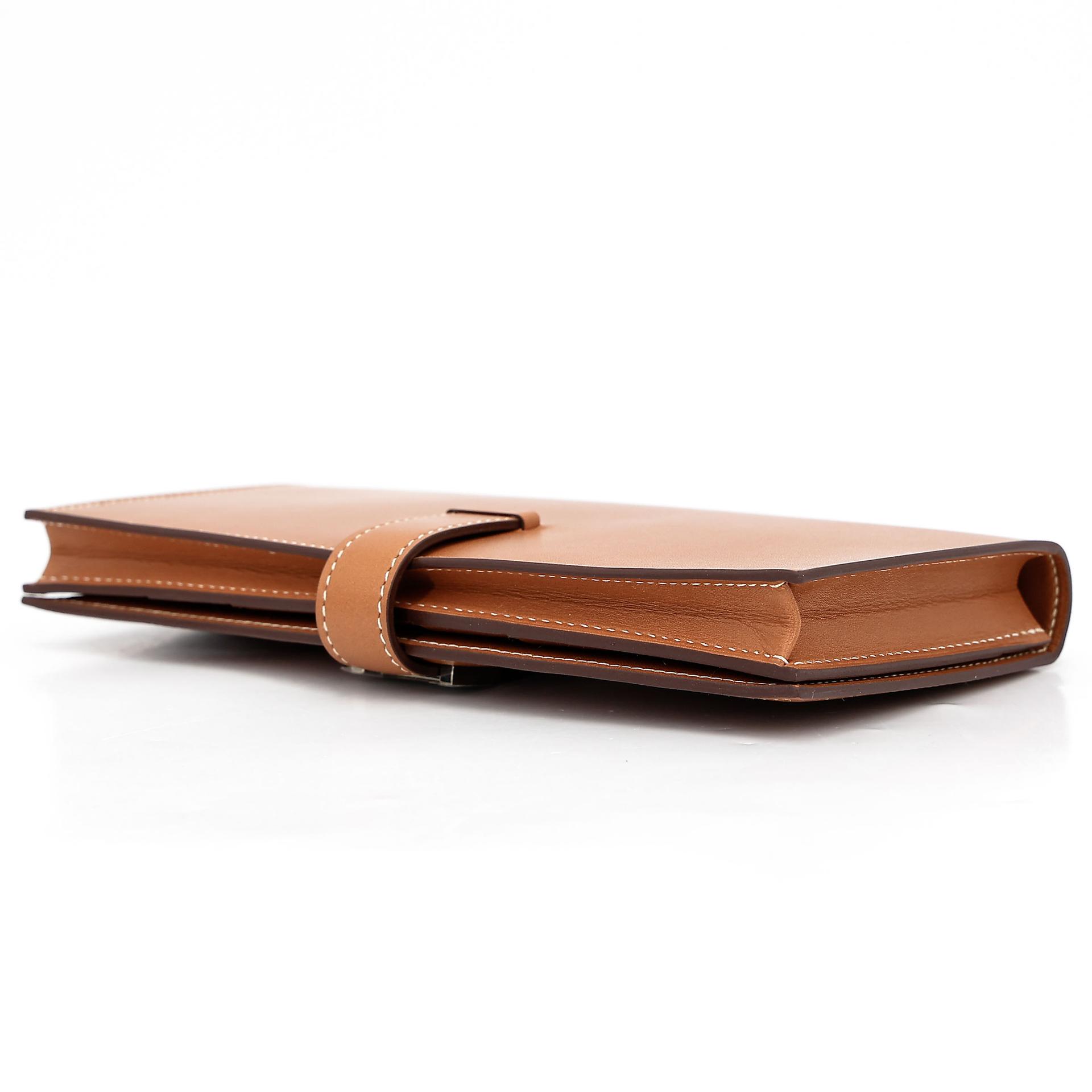 Excellent ( Rank SA )  HERMÈS  Bearn Souffle wallet Natural Sable (21) Butler Palladium hardware X (2016) - 7