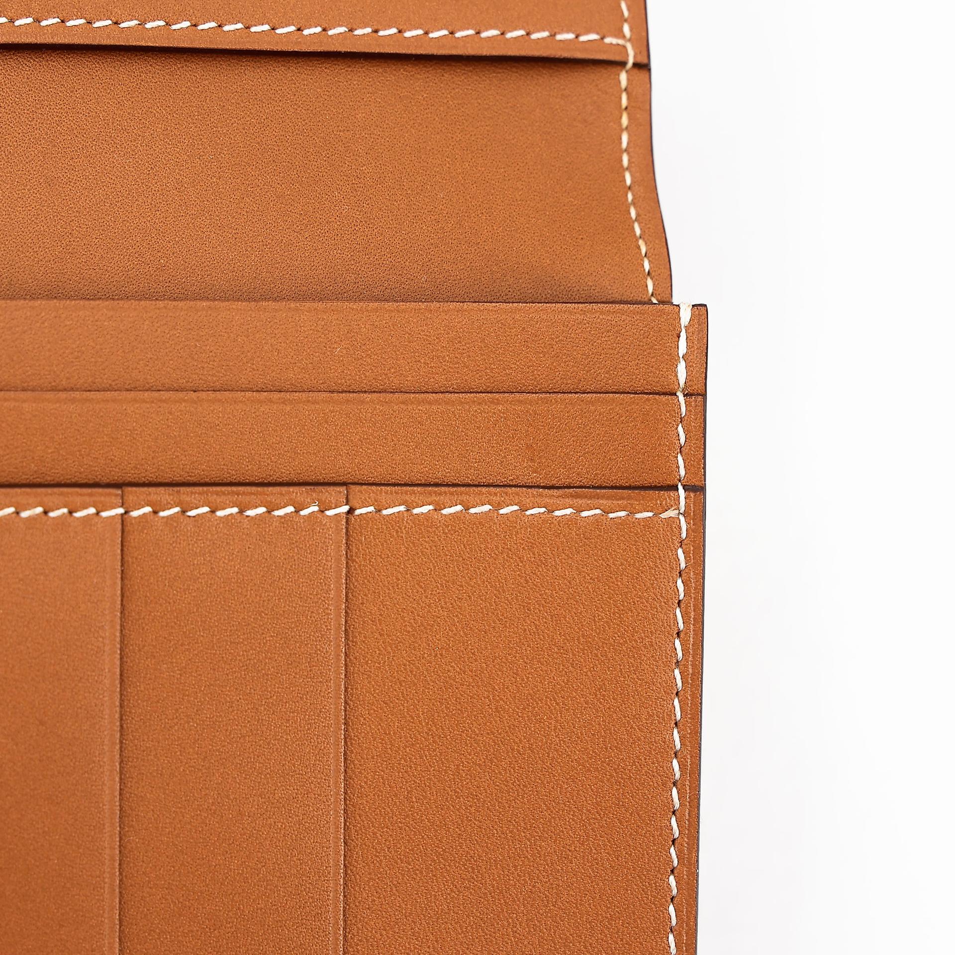 Excellent ( Rank SA )  HERMÈS  Bearn Souffle wallet Natural Sable (21) Butler Palladium hardware X (2016) - 12