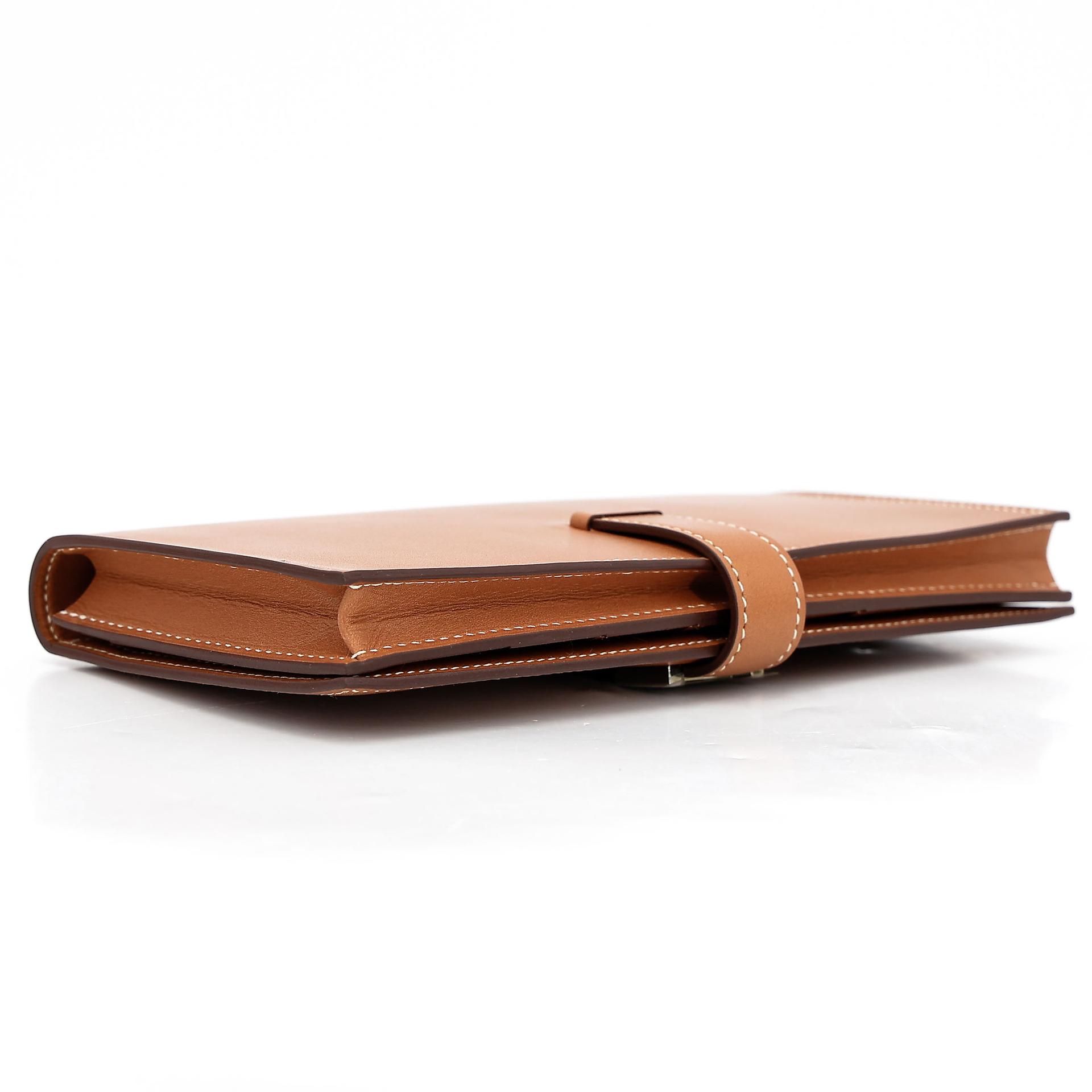 Excellent ( Rank SA )  HERMÈS  Bearn Souffle wallet Natural Sable (21) Butler Palladium hardware X (2016) - 8
