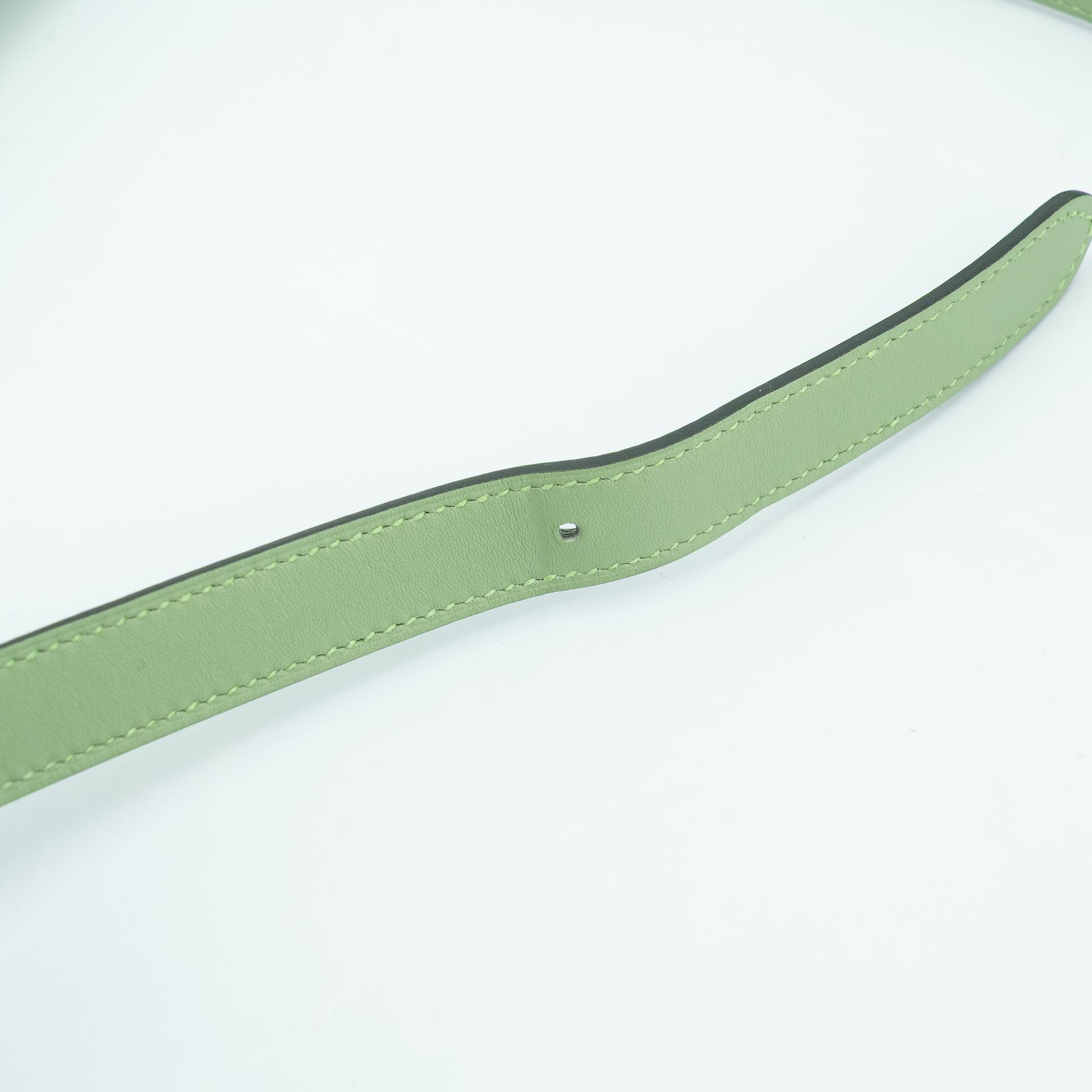 Excellent ( Rank SA ) HERMÈS Kelly Moove Vert Criquet (3I) Swift Palladium hardware W (2024) - 23