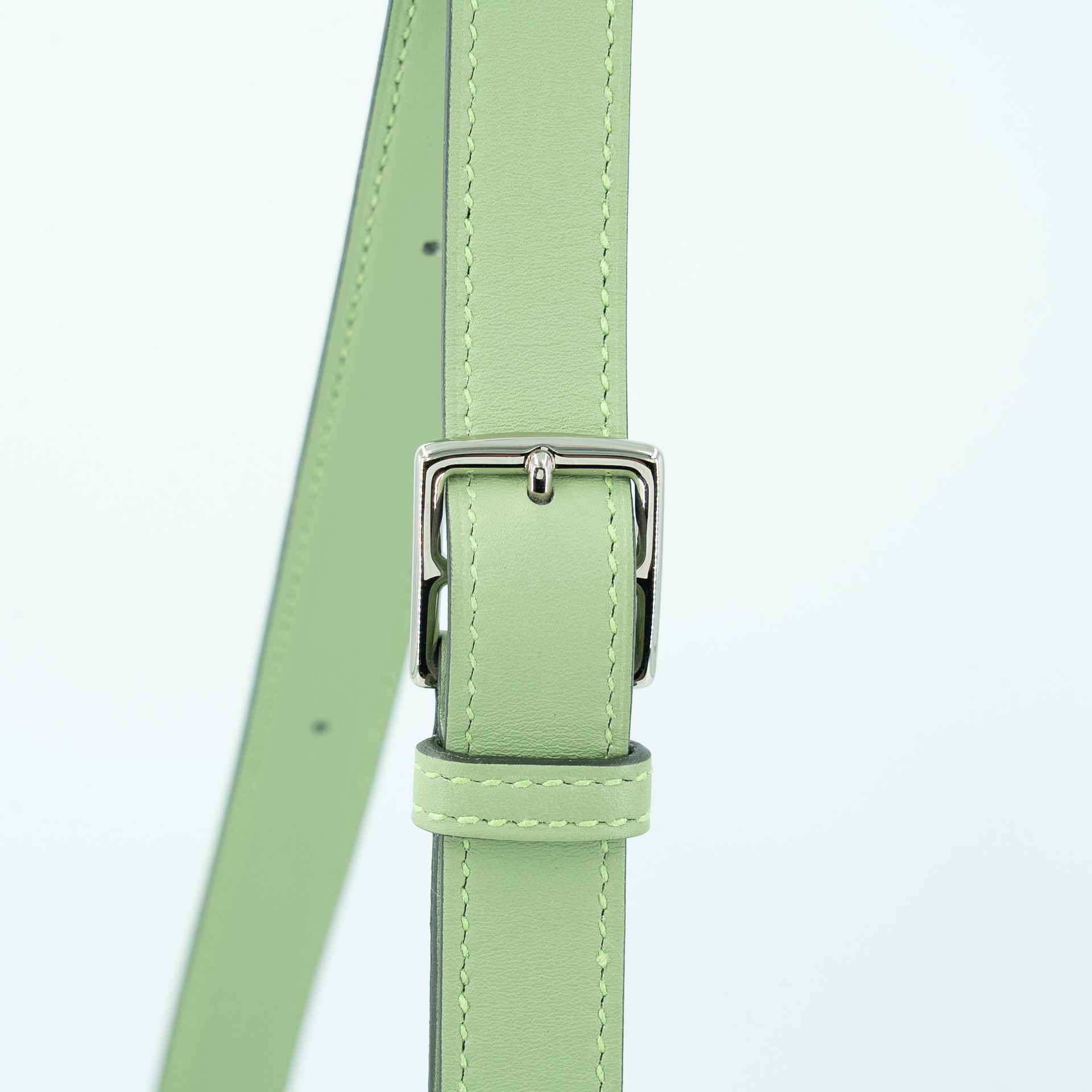 Excellent ( Rank SA ) HERMÈS Kelly Moove Vert Criquet (3I) Swift Palladium hardware W (2024) - 4