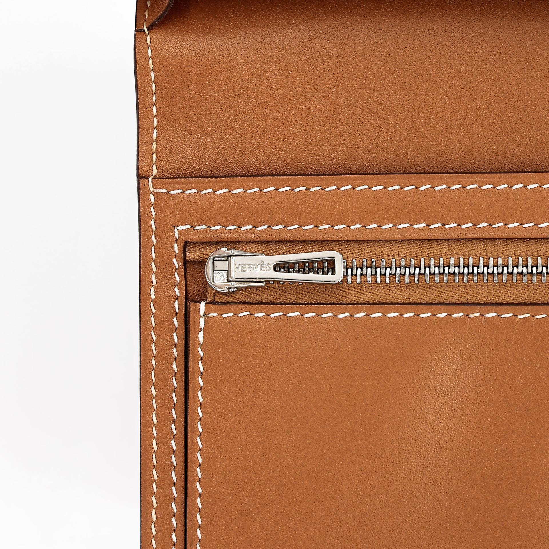 Excellent ( Rank SA )  HERMÈS  Bearn Souffle wallet Natural Sable (21) Butler Palladium hardware X (2016) - 16