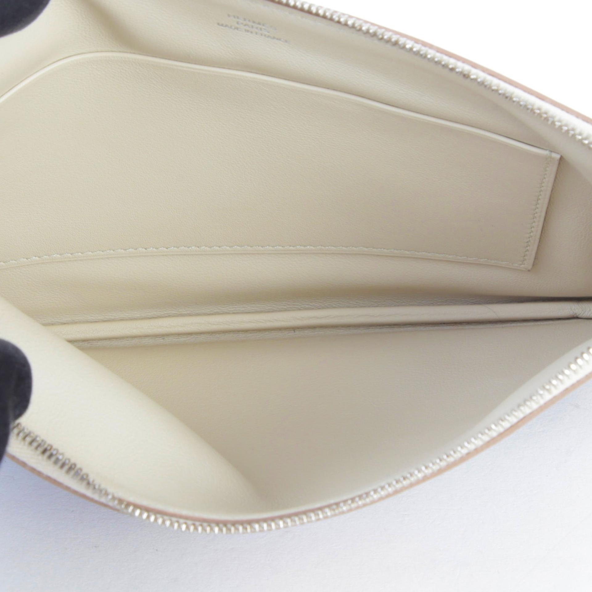 Excellent ( Rank SA ) HERMÈS Carre Pocket Long Beige Navy Palladium hardware Z (2021) - 5