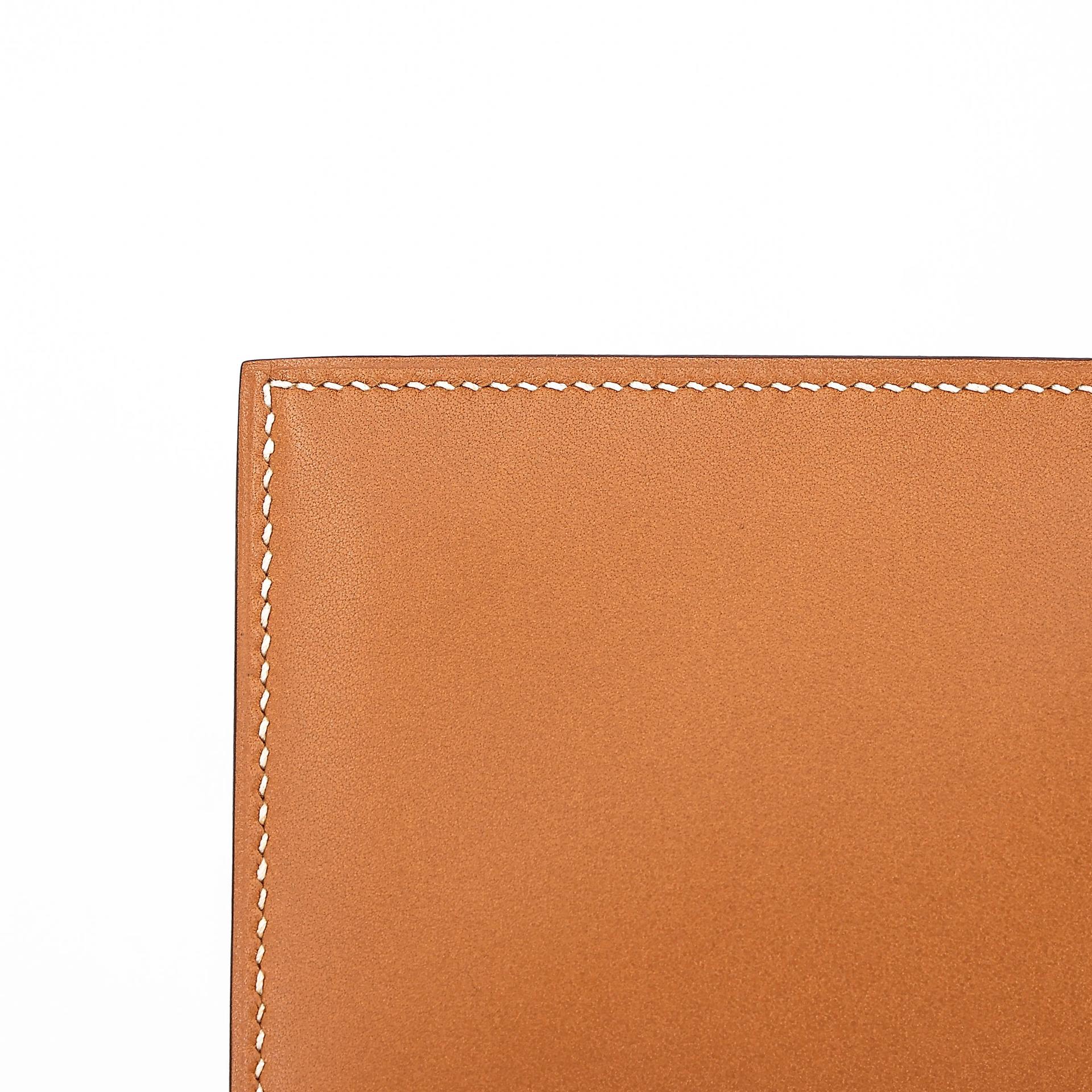 Excellent ( Rank SA )  HERMÈS  Bearn Souffle wallet Natural Sable (21) Butler Palladium hardware X (2016) - 10