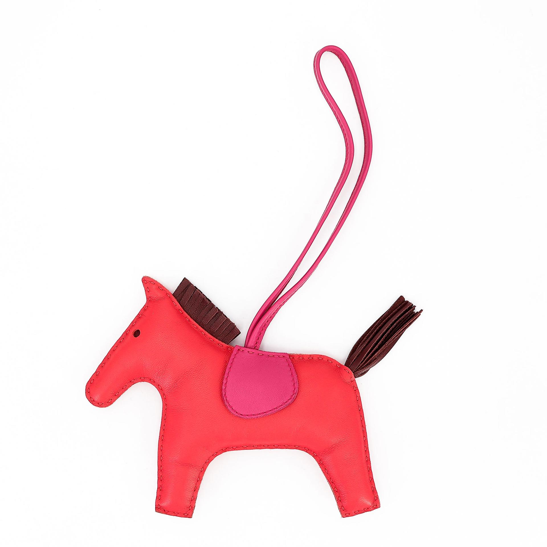 SA超美品 HERMÈS 愛馬仕 Rodeo GM 小馬 T5 蜜桃粉 Rose Jaipur 55 愛馬仕紅 Rouge H 5R 艷桃粉 Rose Shocking Agneau阿格諾 - 1