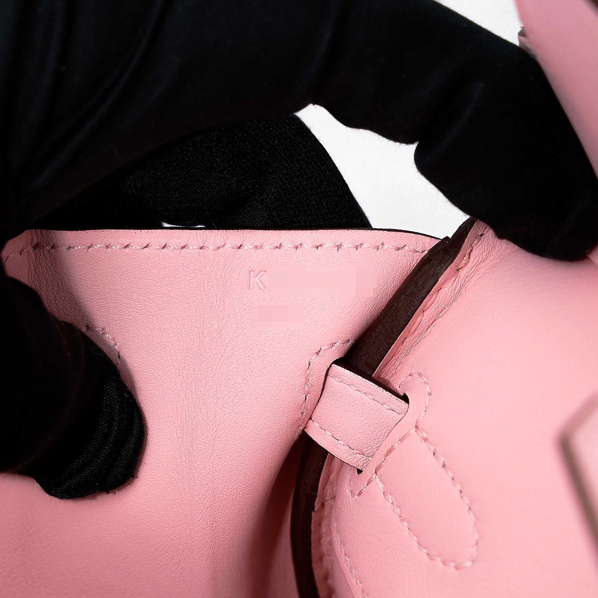 全新 HERMÈS 愛馬仕 Birkin 25 3Q 櫻花粉 Rose Sakura Swift牛皮 銀扣 K刻 2025年 - 11