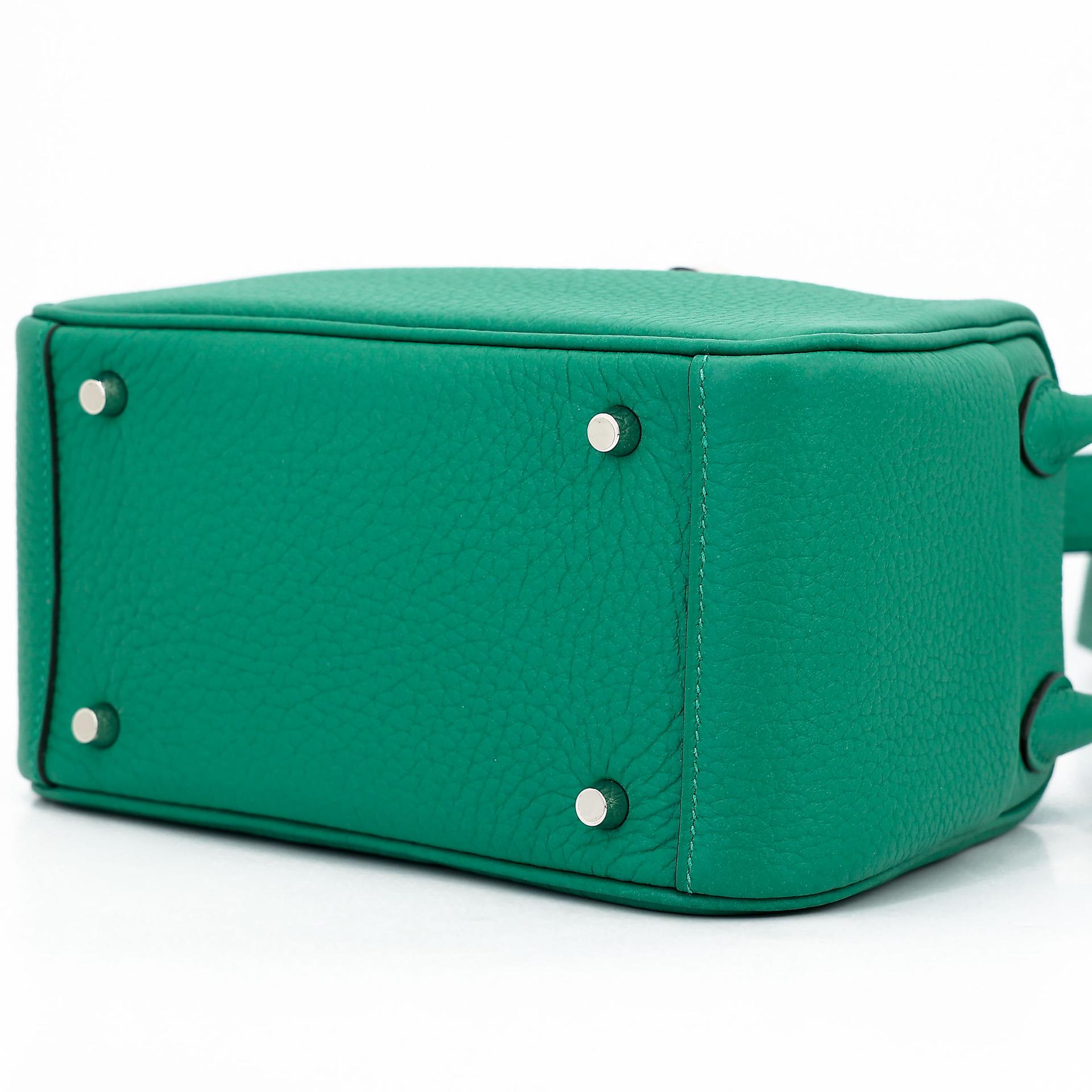 ランク N 新品 HERMÈS エルメス ミニリンディ2 ヴェールヴェルティゴ (U4) トリヨン シルバー金具 W刻印 (2024) - 5
