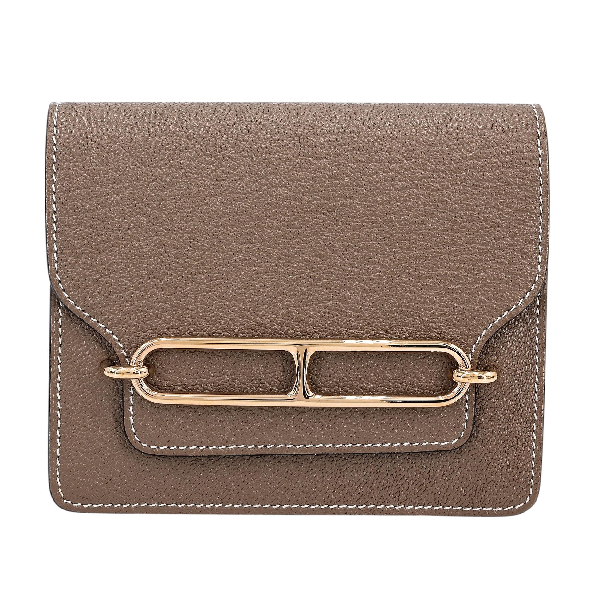 Excellent ( Rank SA ) HERMÈS Roulis Slim Etoupe (18) Chevre Permabrass hardware B (2023) - 1