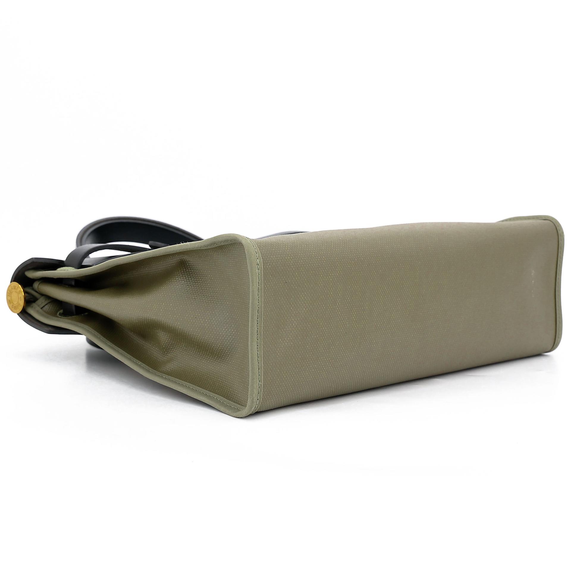 Very Good ( Rank A) HERMÈS Herbag Zip 31 PM Vert Bronze (60) Noir (89) Canvas Vache Hunter Gold hardware Z (2021) - 8