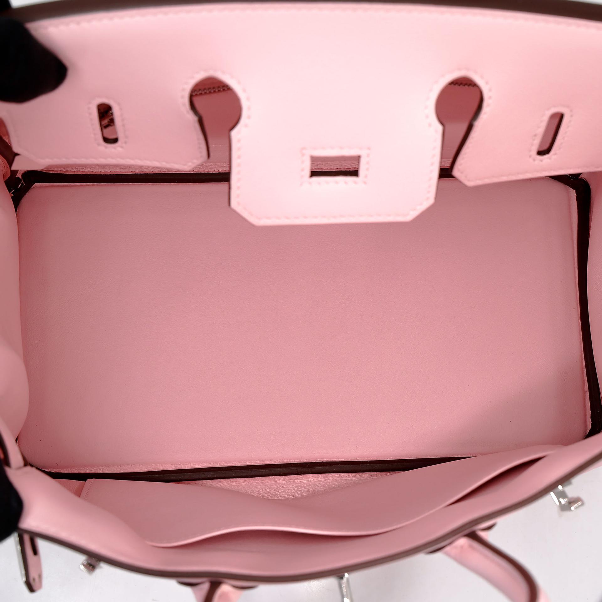 全新 HERMÈS 愛馬仕 Birkin 25 3Q 櫻花粉 Rose Sakura Swift牛皮 銀扣 K刻 2025年 - 14