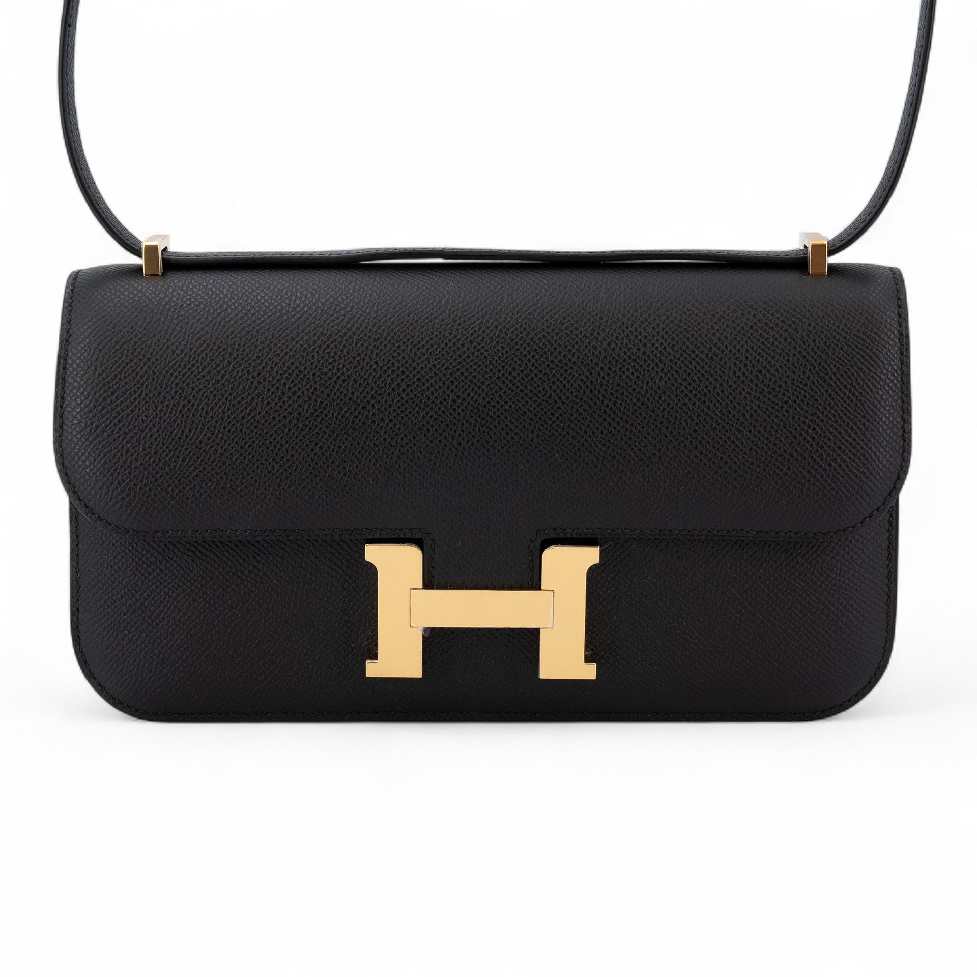 Brand New ( Rank N ) HERMÈS Constance Elan Noir (89) Epsom Gold hardware W (2024) - 1