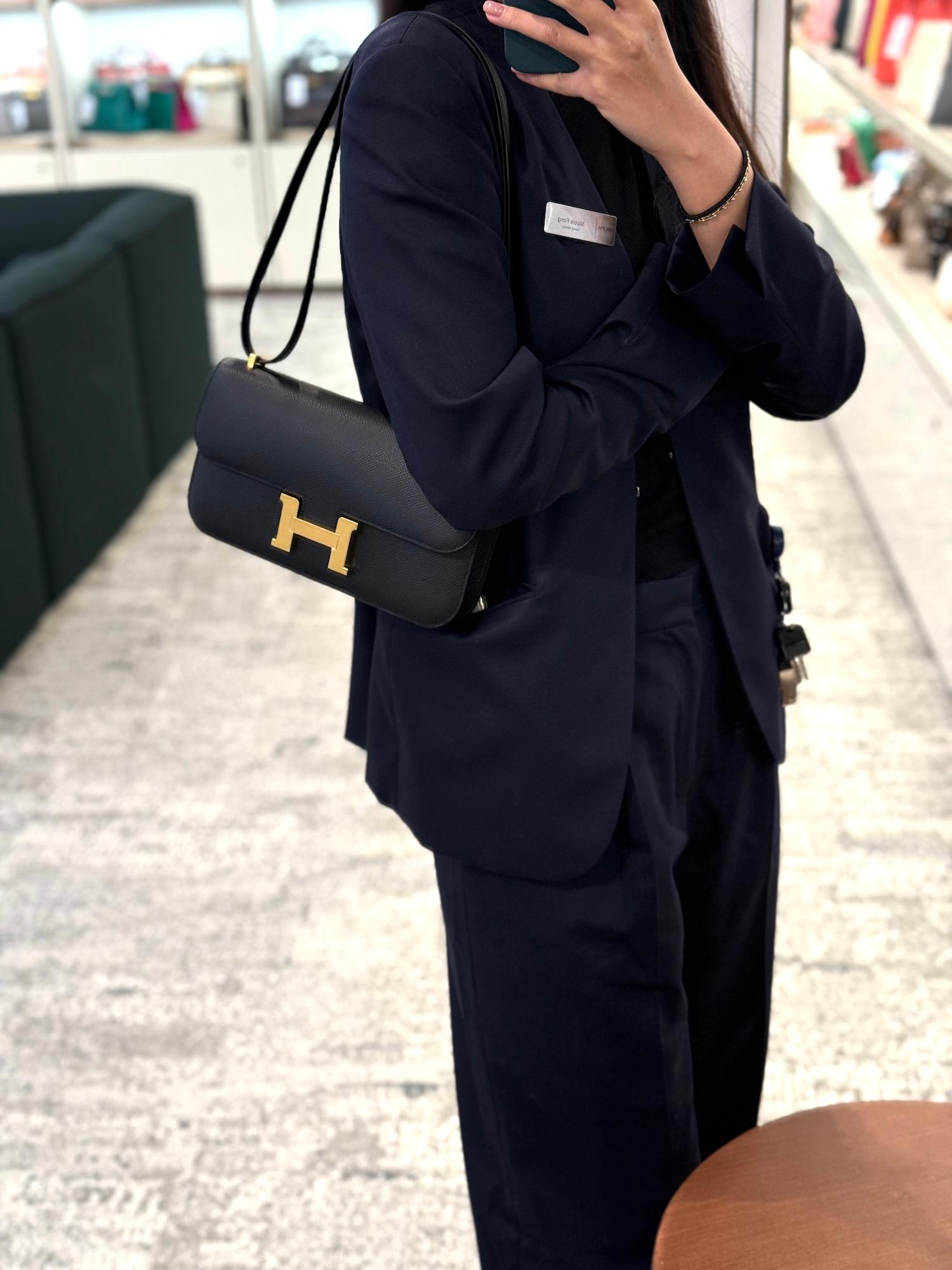 Brand New ( Rank N ) HERMÈS Constance Elan Noir (89) Epsom Gold hardware W (2024) - 3