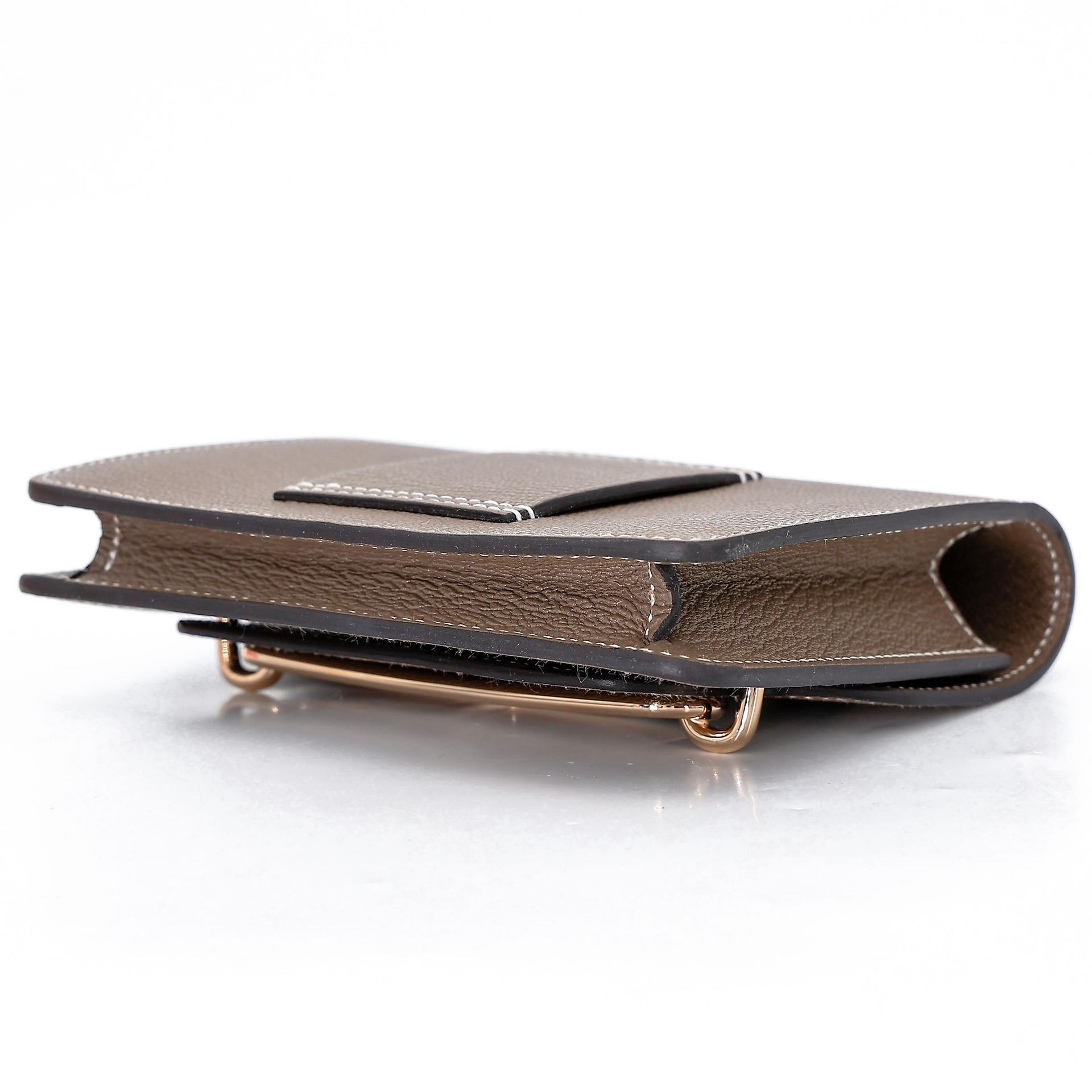 Excellent ( Rank SA ) HERMÈS Roulis Slim Etoupe (18) Chevre Permabrass hardware B (2023) - 7