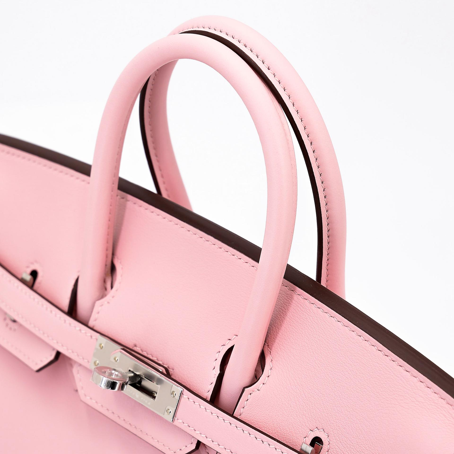 全新 HERMÈS 愛馬仕 Birkin 25 3Q 櫻花粉 Rose Sakura Swift牛皮 銀扣 K刻 2025年 - 4